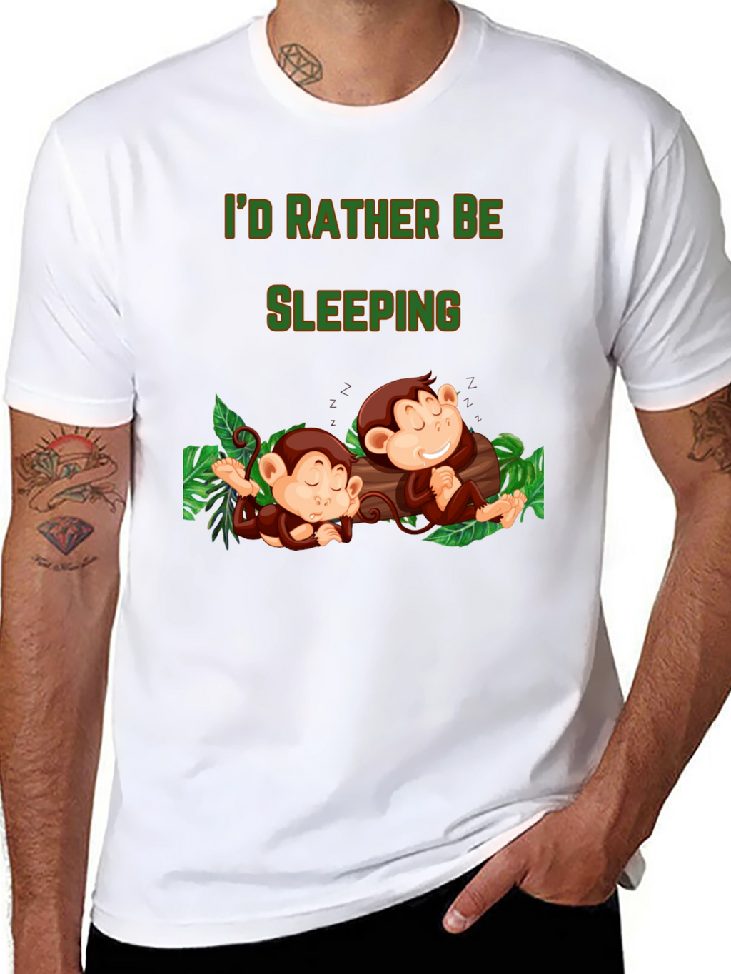 Id Rather Be Sleeping Monkey T-Shirt