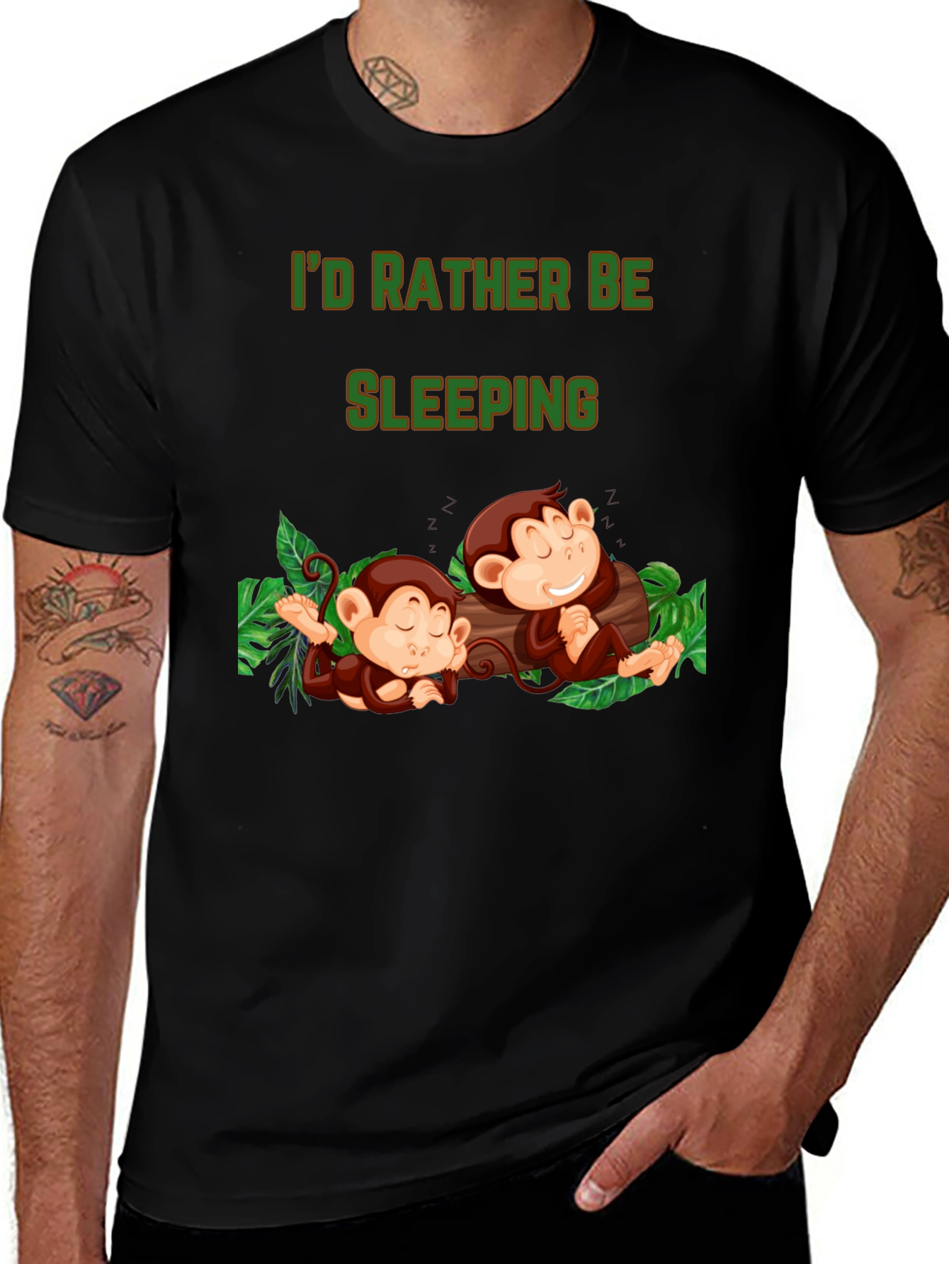 Id Rather Be Sleeping Monkey T-Shirt