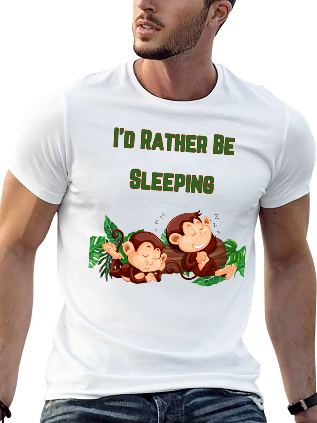 Id Rather Be Sleeping Monkey T-Shirt