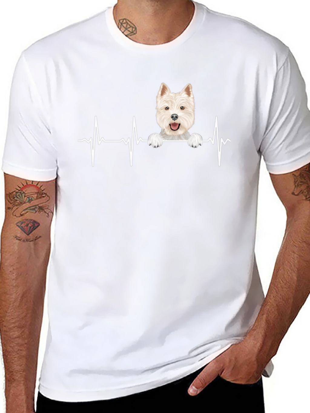 Westie Dog Heartbeat T-Shirt