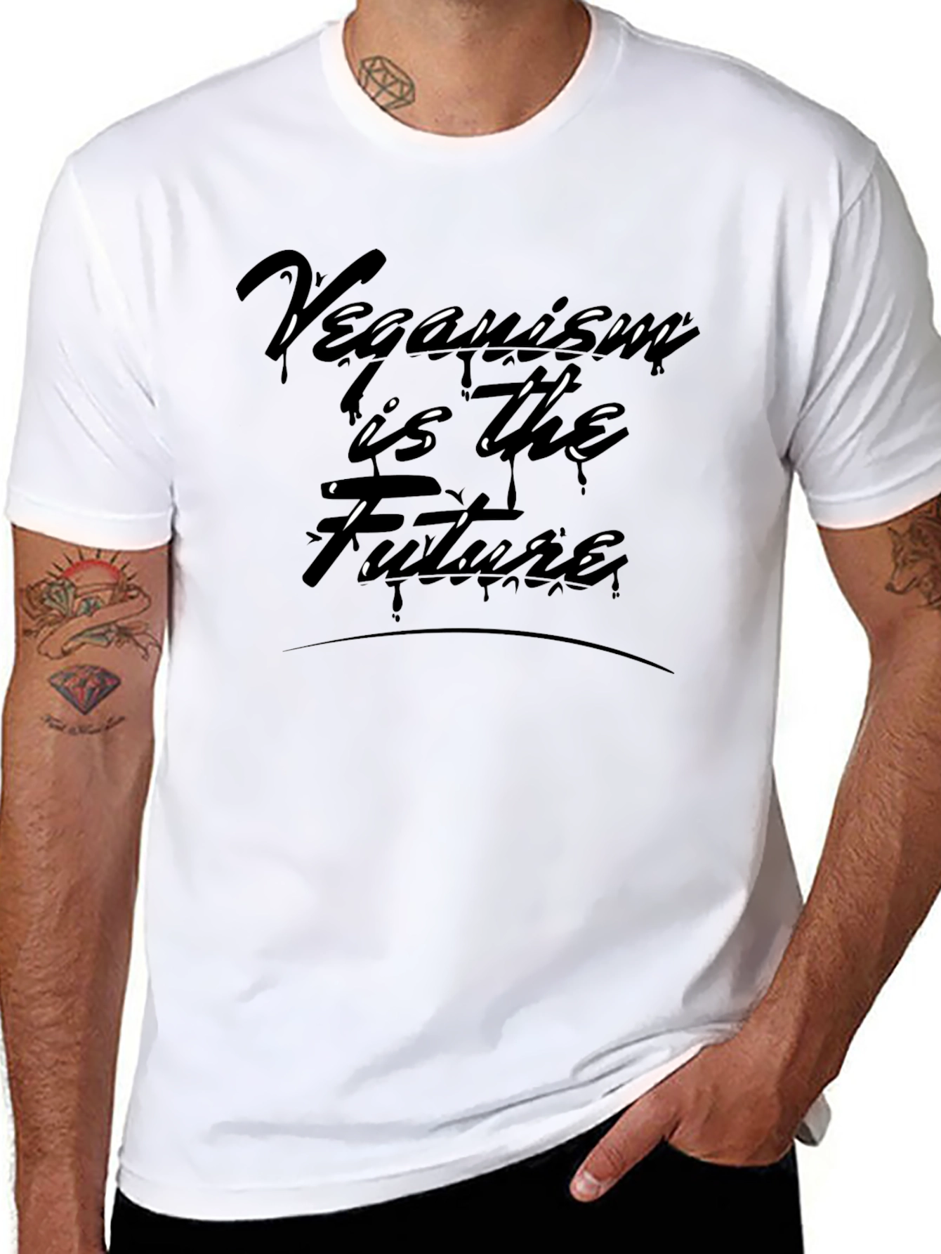 Veganism is the Future T-Shirt - Unisex Black Tee