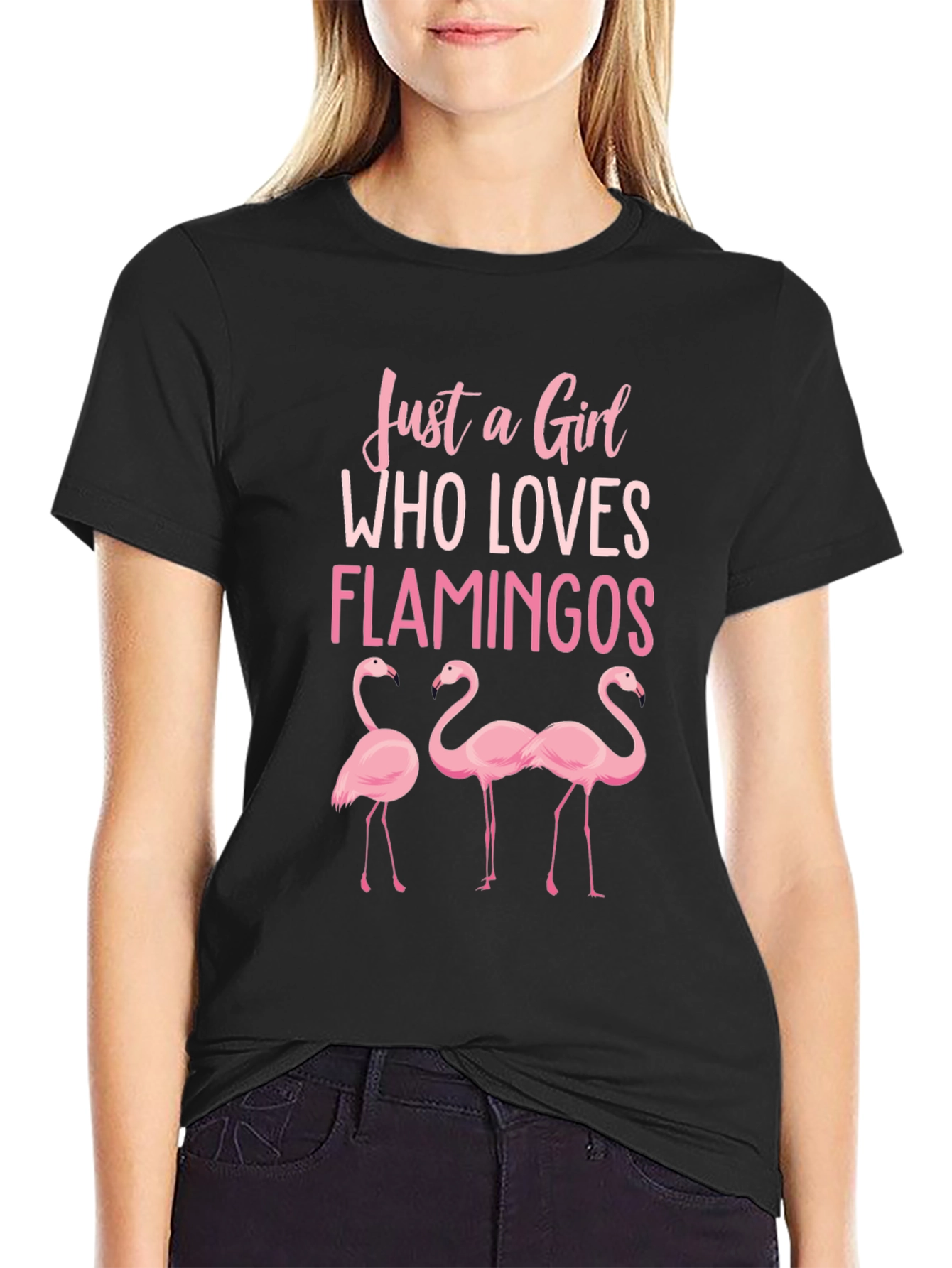 Flamingo Lover T-Shirt - Just a Girl Who Loves Flamingos