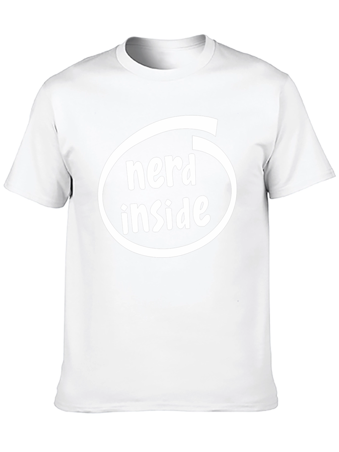 Nerd Inside Black Cotton T-Shirt Geek Humor