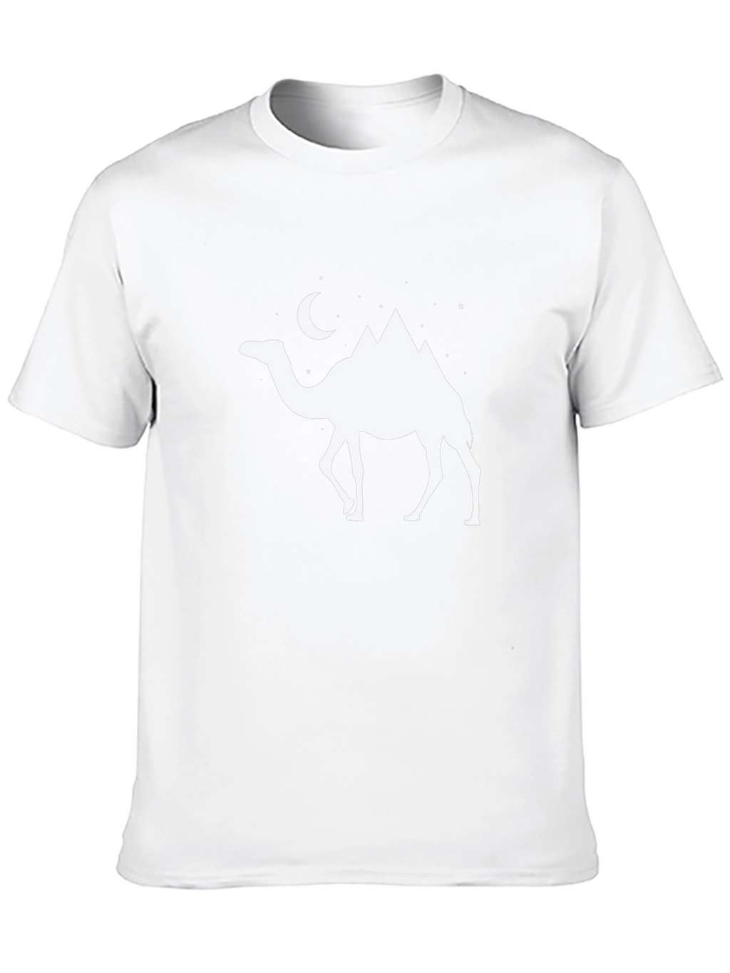 Camel Moon Desert T-Shirt - Black Cotton Tee