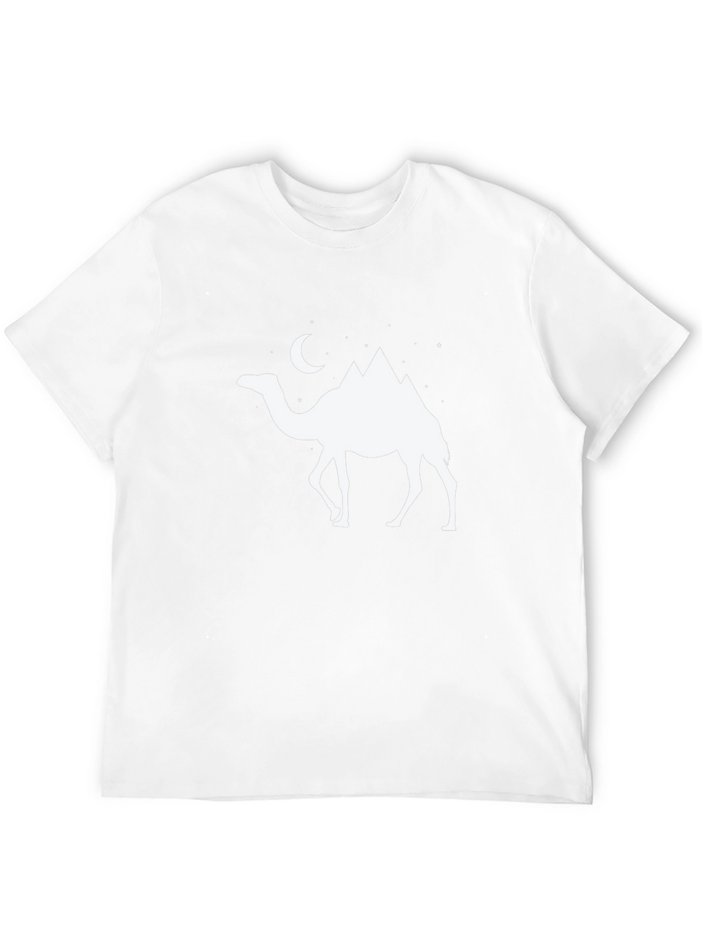Camel Moon Desert T-Shirt - Black Cotton Tee