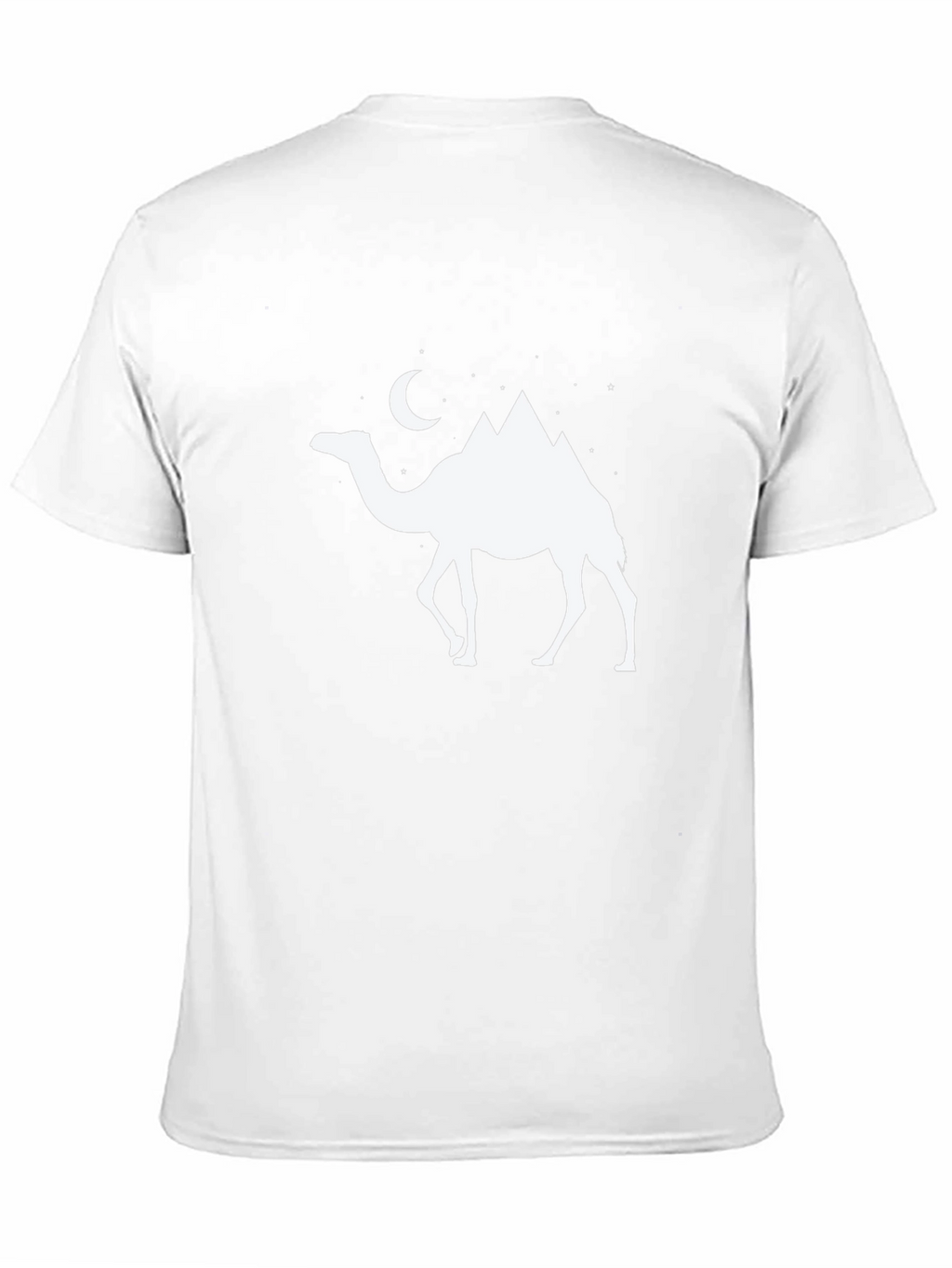 Camel Moon Desert T-Shirt - Black Cotton Tee