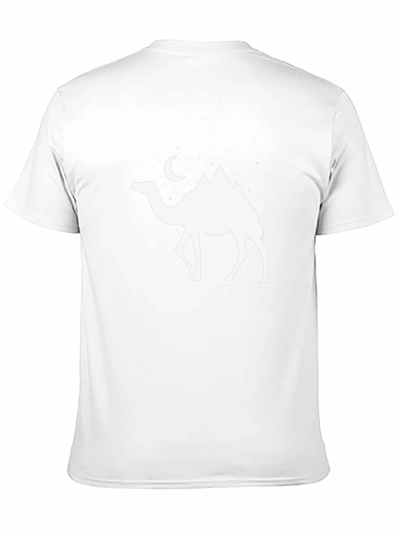Camel Moon Desert T-Shirt - Black Cotton Tee