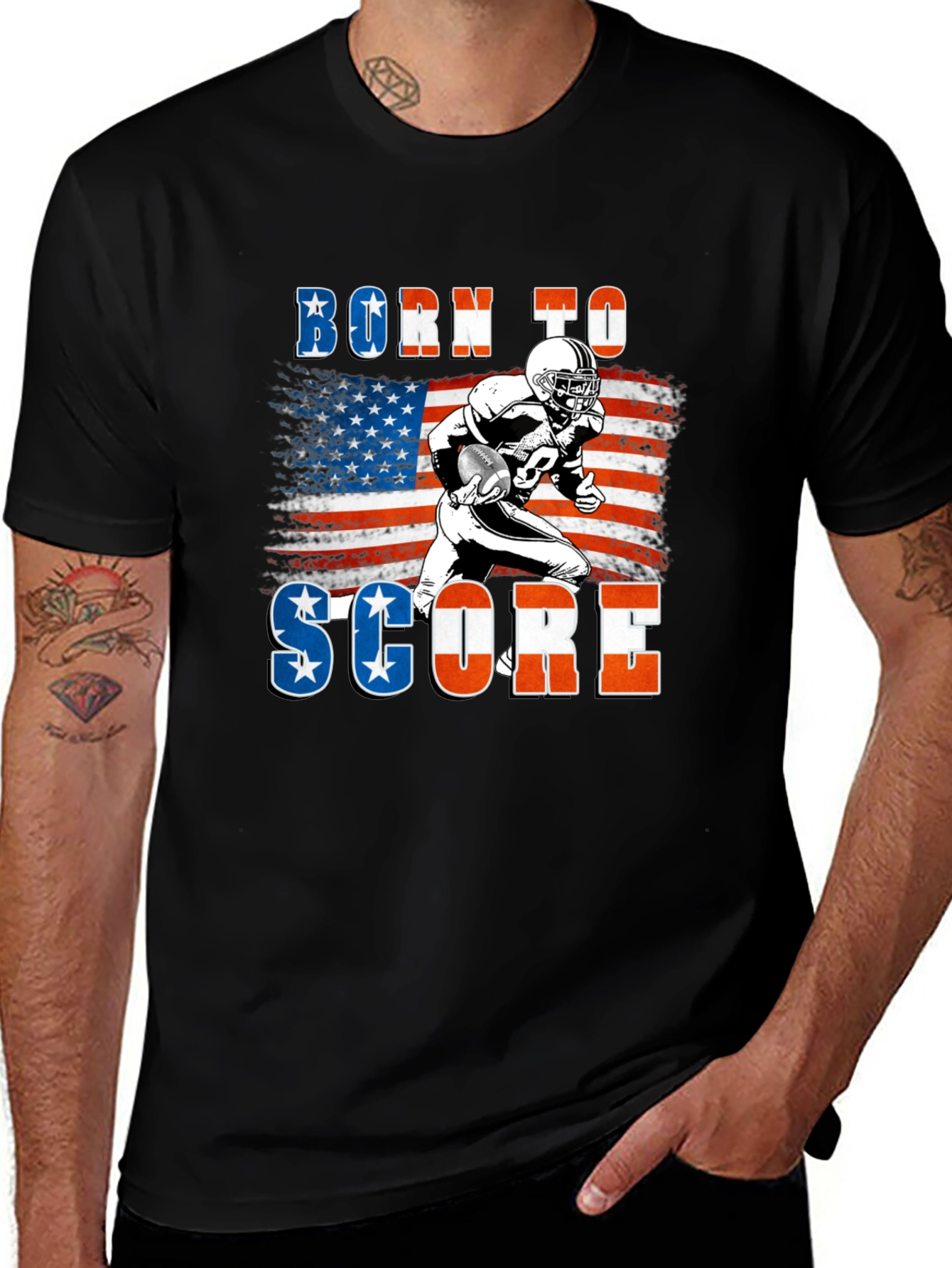 Born to Score Football Graphic T-Shirt