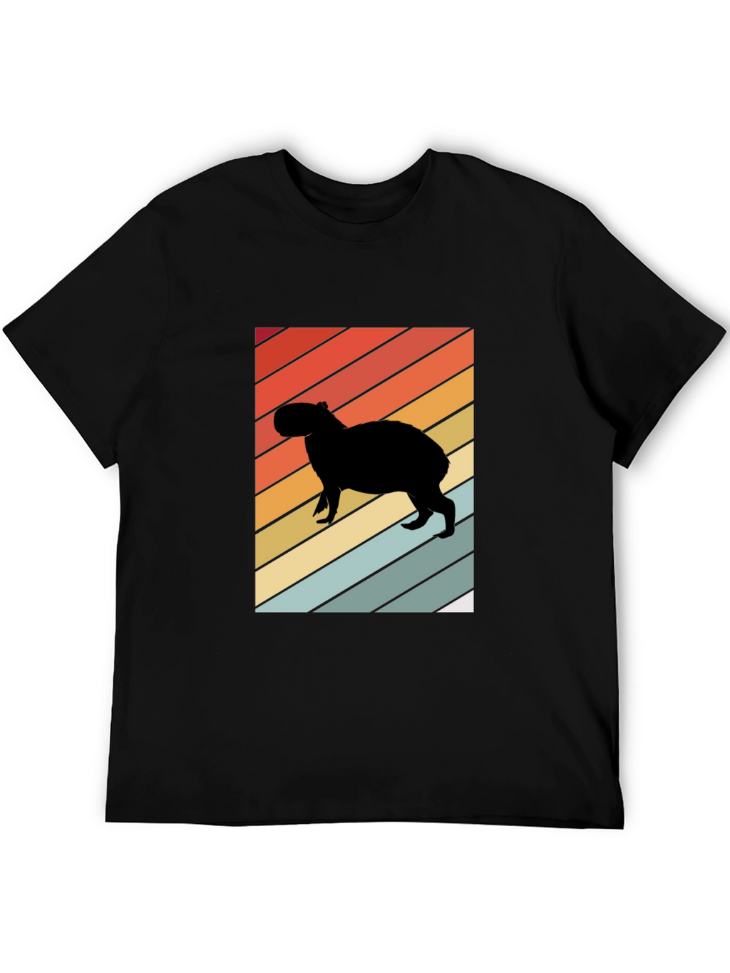 Retro Capybara Silhouette Graphic Tee - Unisex