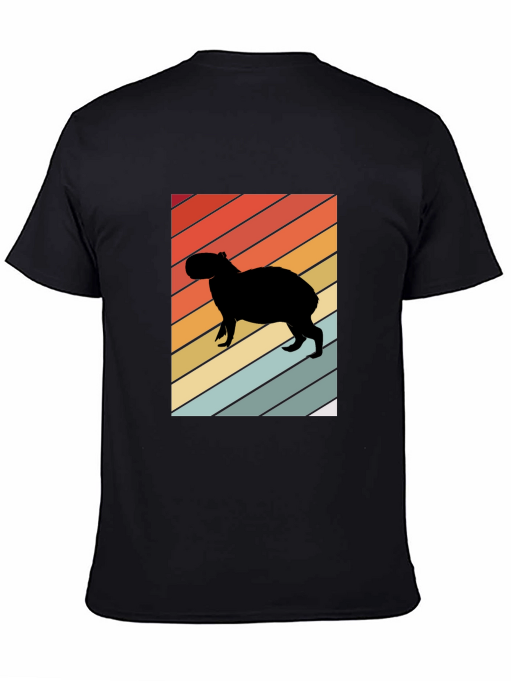 Retro Capybara Silhouette Graphic Tee - Unisex