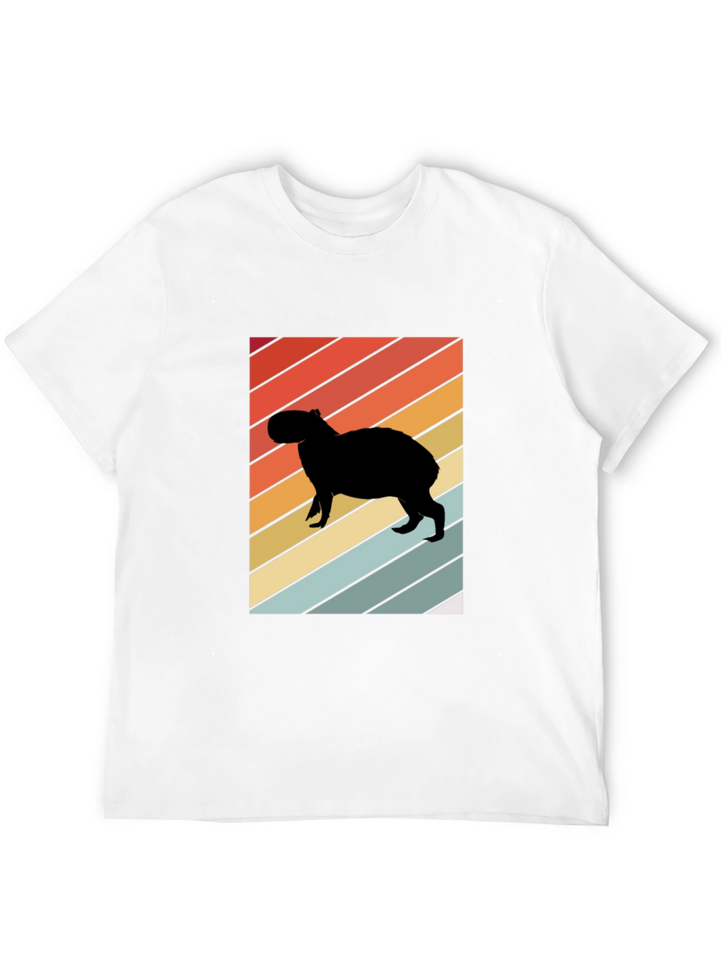 Retro Capybara Silhouette Graphic Tee - Unisex