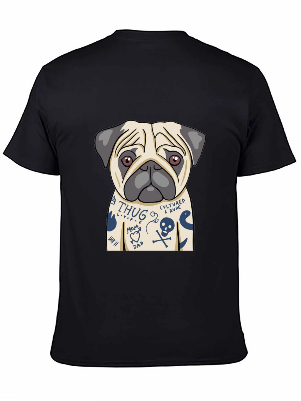 Tattoo Pug T-Shirt – Edgy Funny Dog Lover Tee