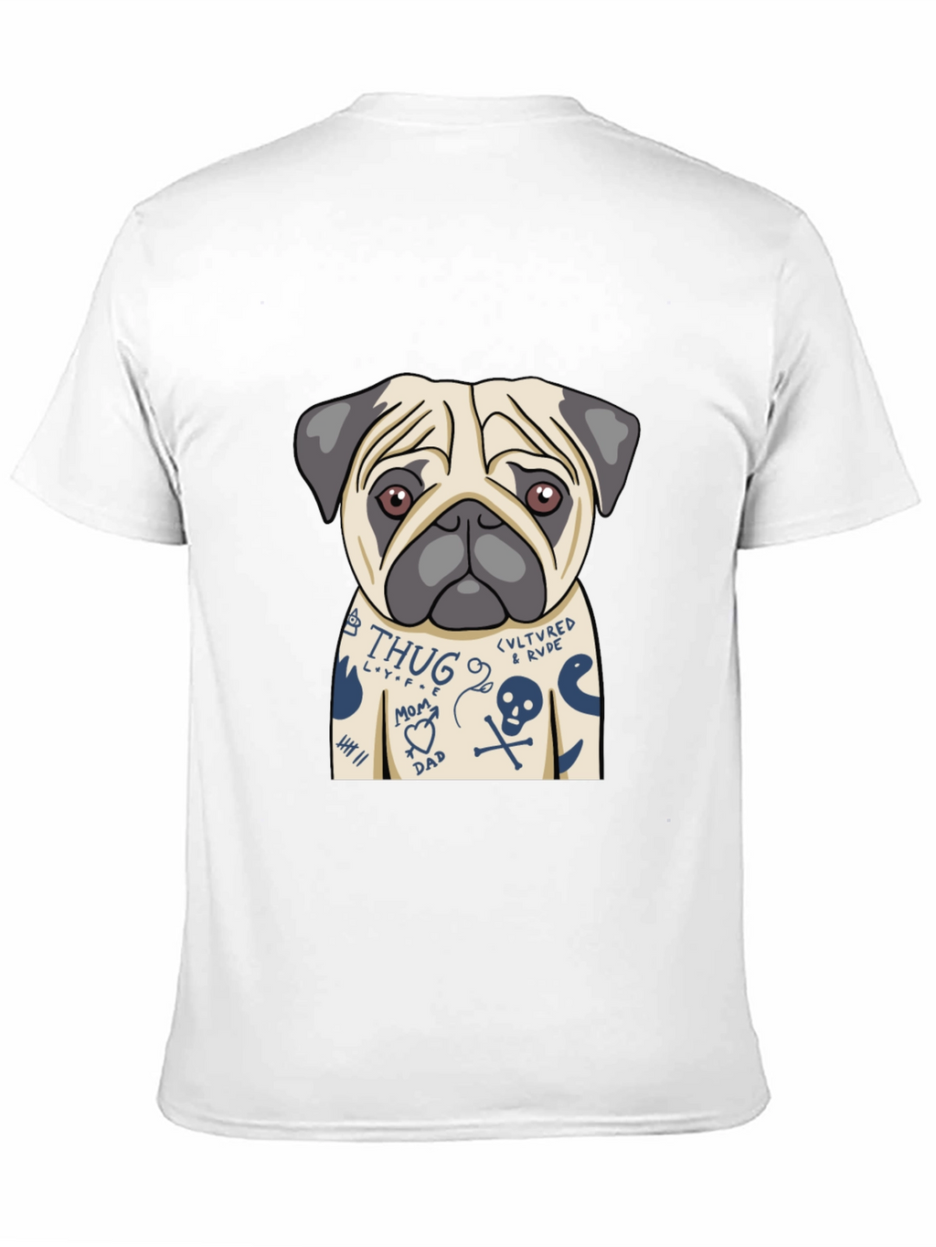 Tattoo Pug T-Shirt – Edgy Funny Dog Lover Tee