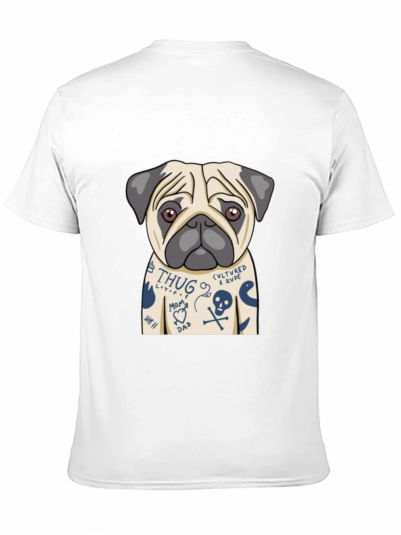 Tattoo Pug T-Shirt – Edgy Funny Dog Lover Tee