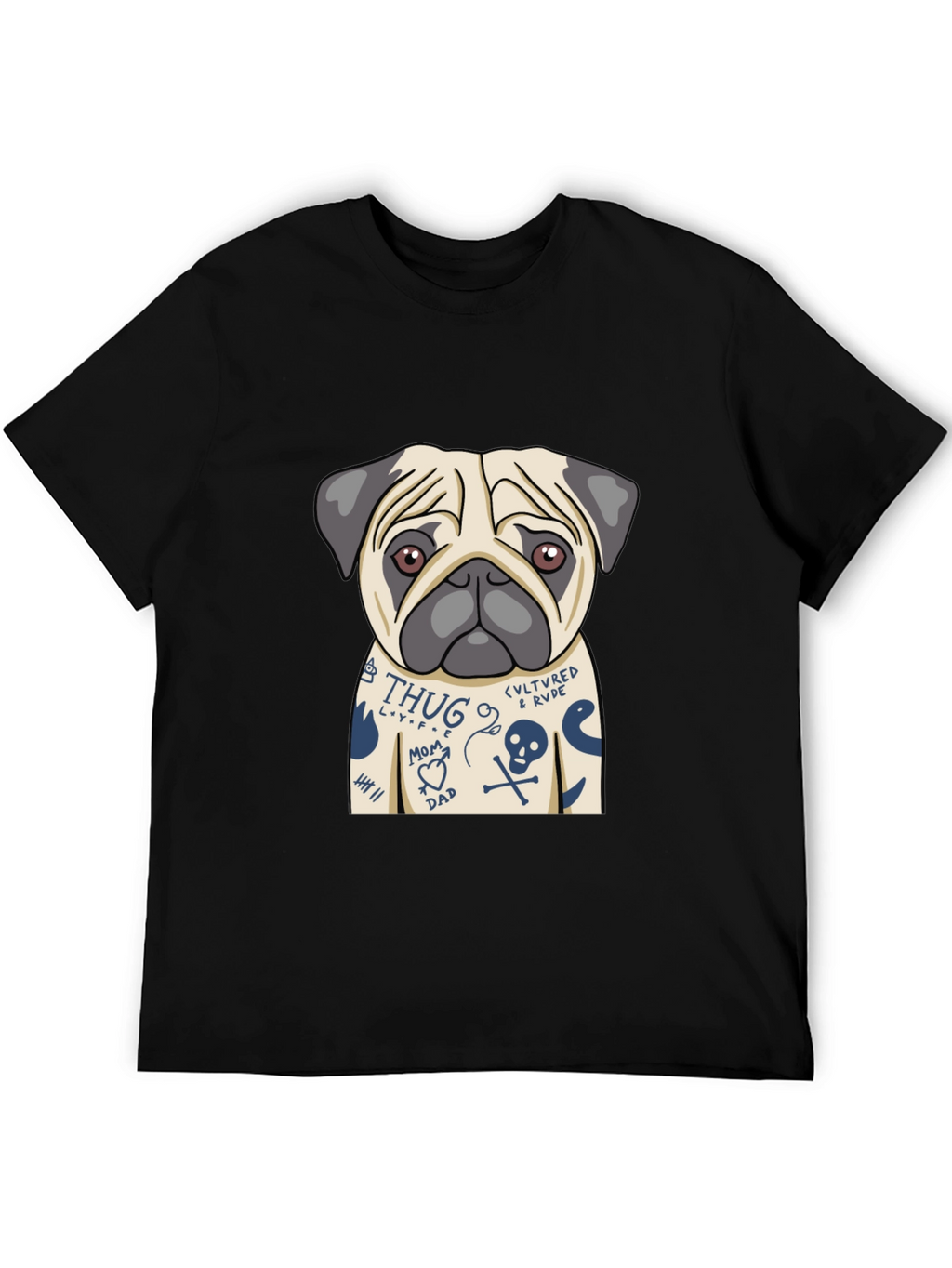 Tattoo Pug T-Shirt – Edgy Funny Dog Lover Tee