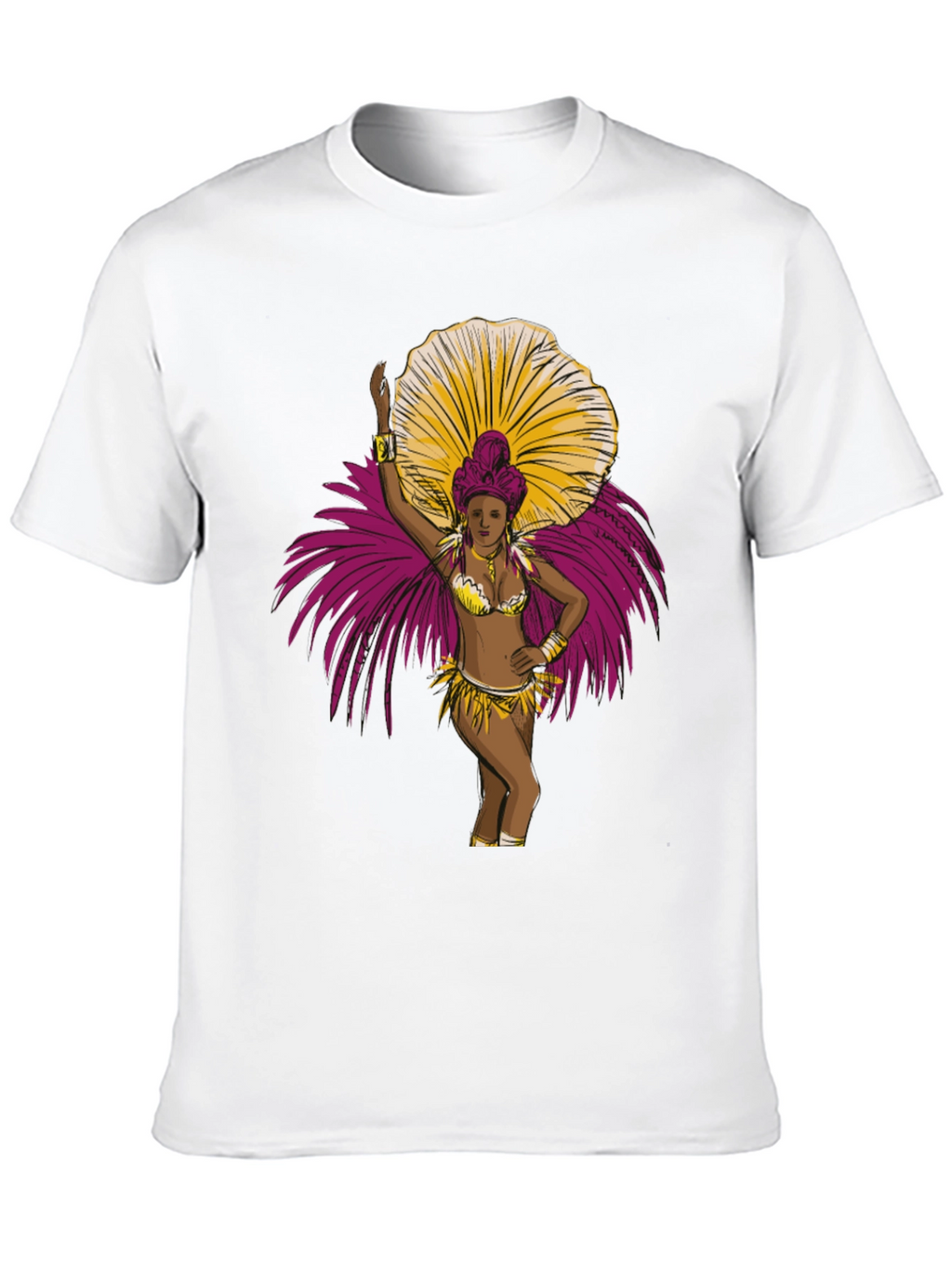 Carnival Dancer Graphic T-Shirt - Bold Black Tee