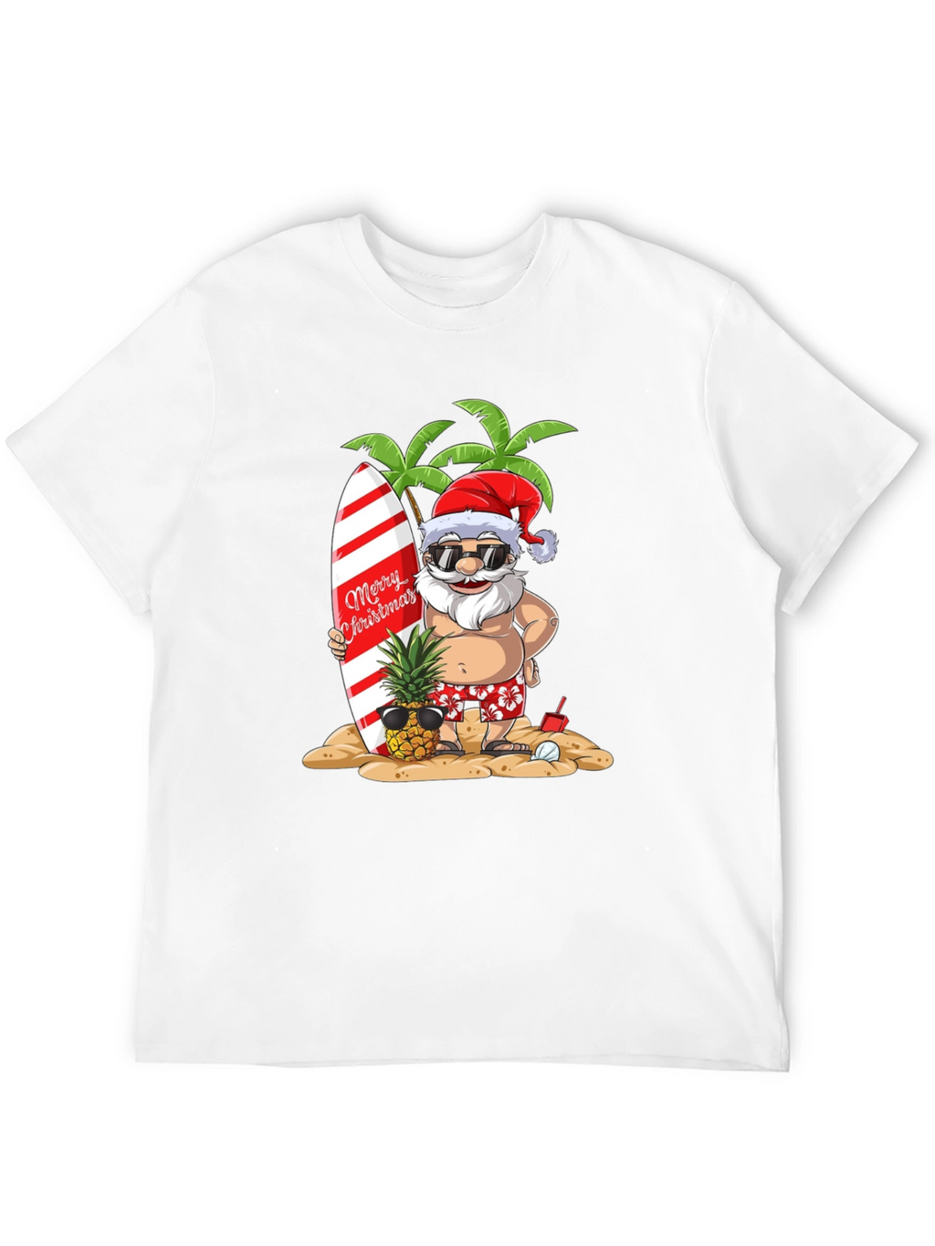 Tropical Santa Christmas T-Shirt
