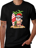 Tropical Santa Christmas T-Shirt