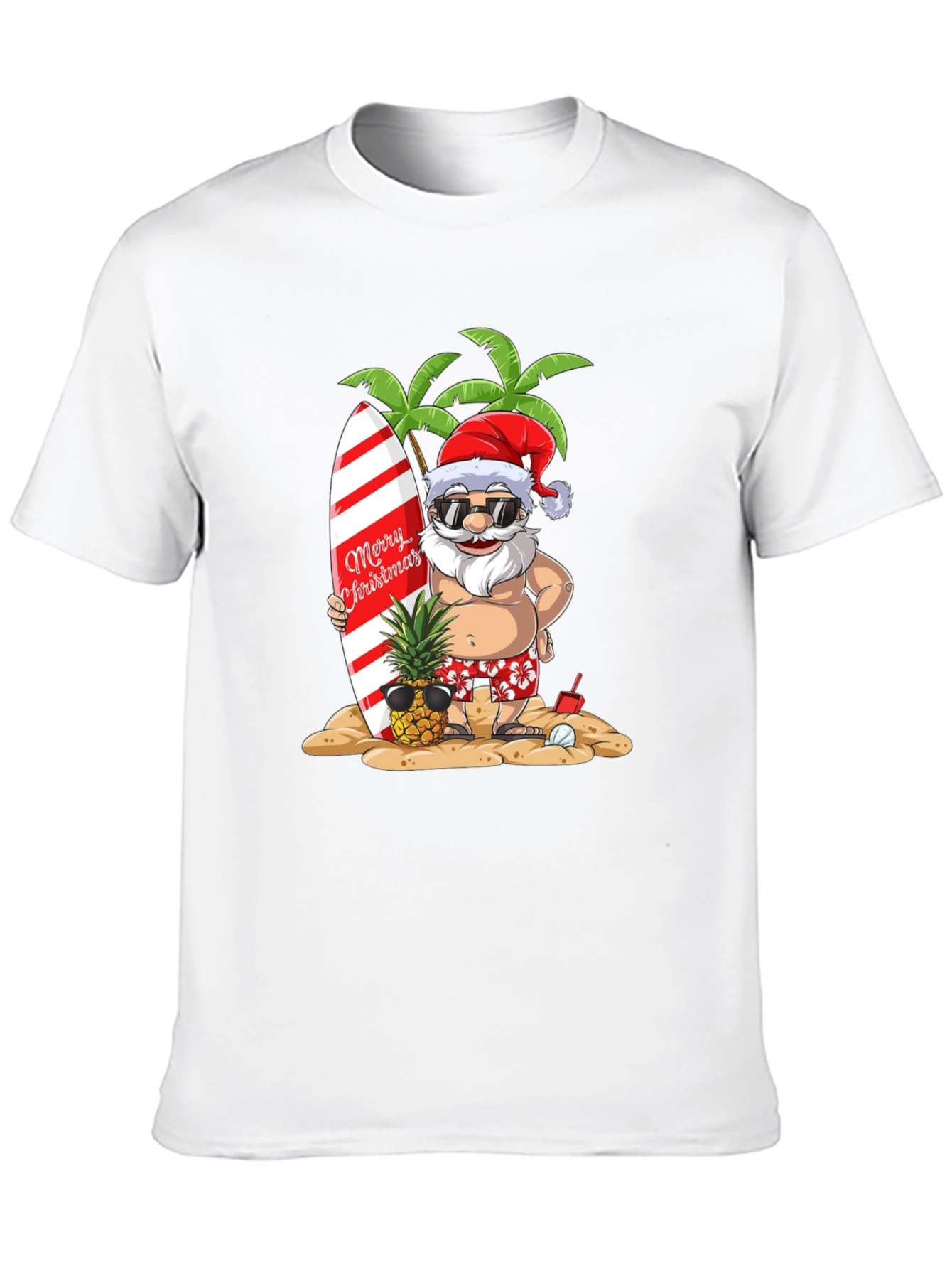 Tropical Santa Christmas T-Shirt