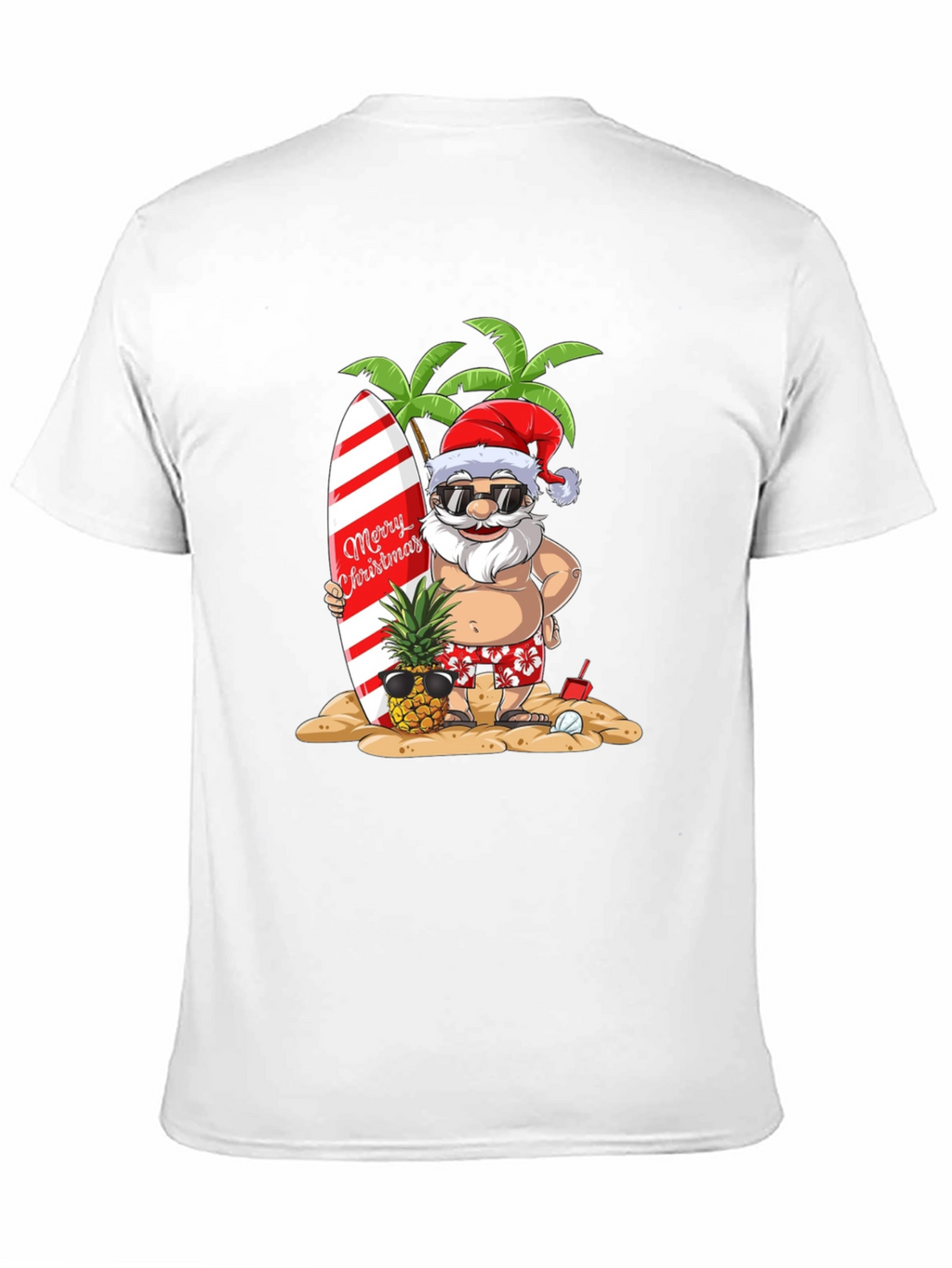 Tropical Santa Christmas T-Shirt