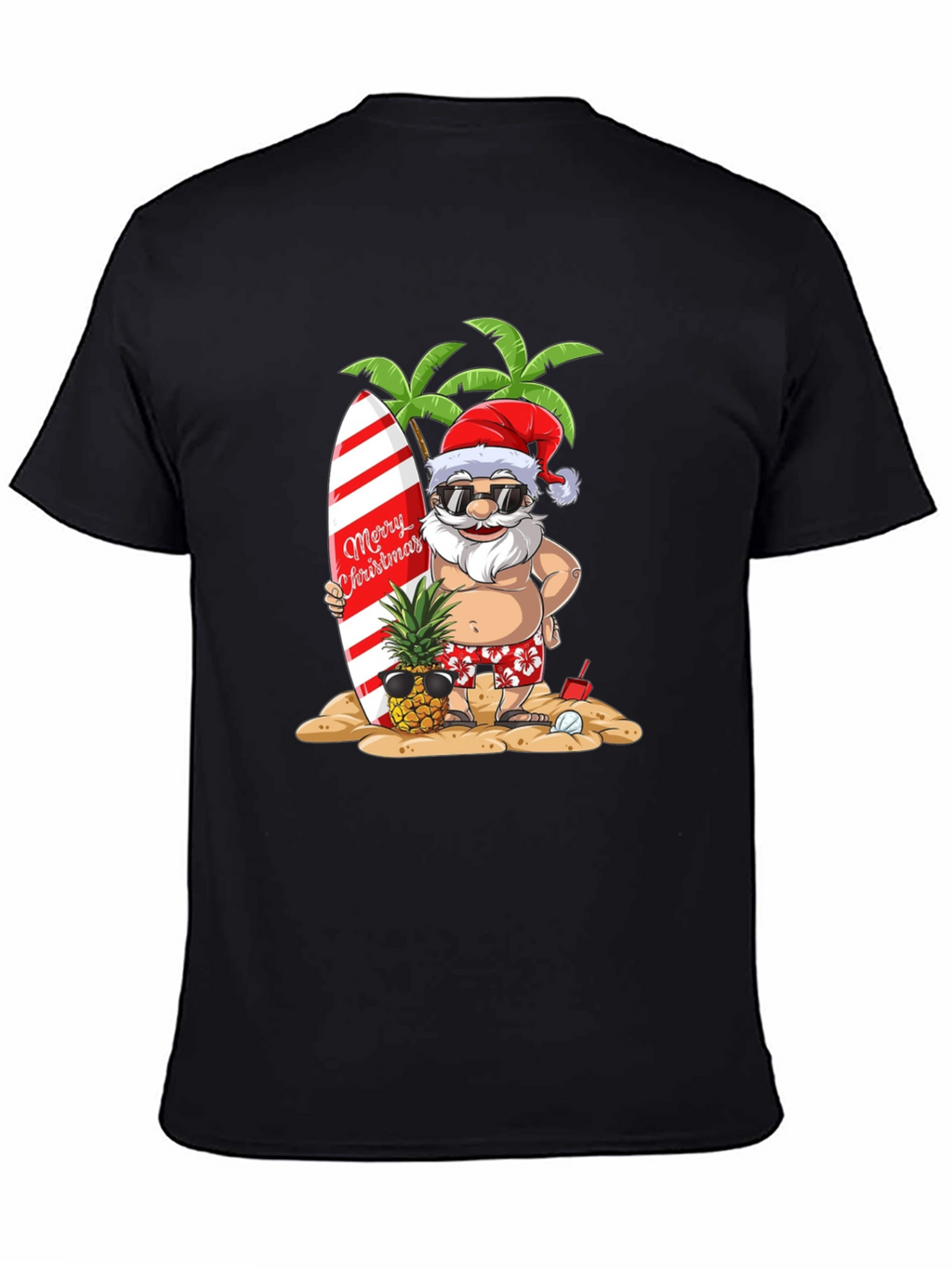 Tropical Santa Christmas T-Shirt