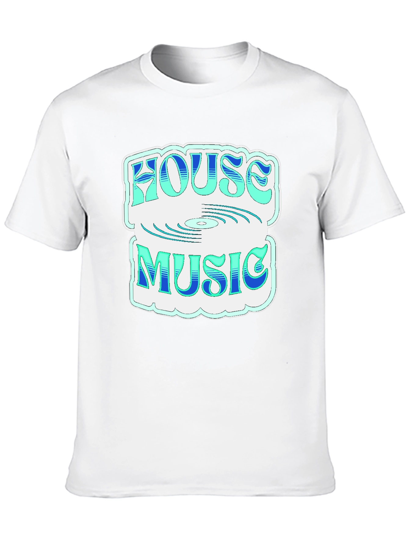 House Music Graphic Tee - Stylish Black T-Shirt