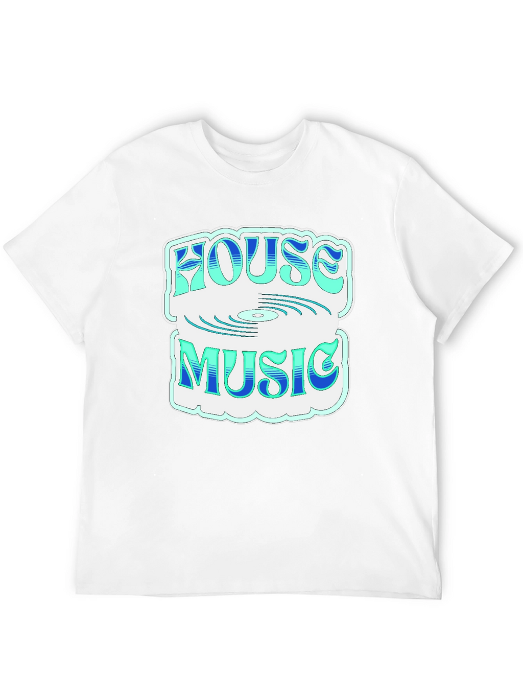 House Music Graphic Tee - Stylish Black T-Shirt