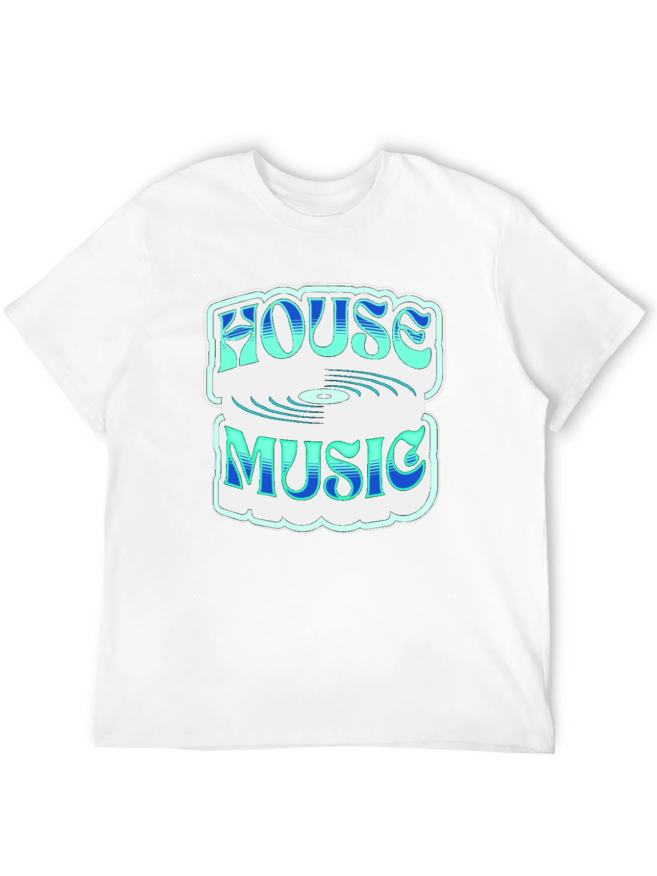 House Music Graphic Tee - Stylish Black T-Shirt