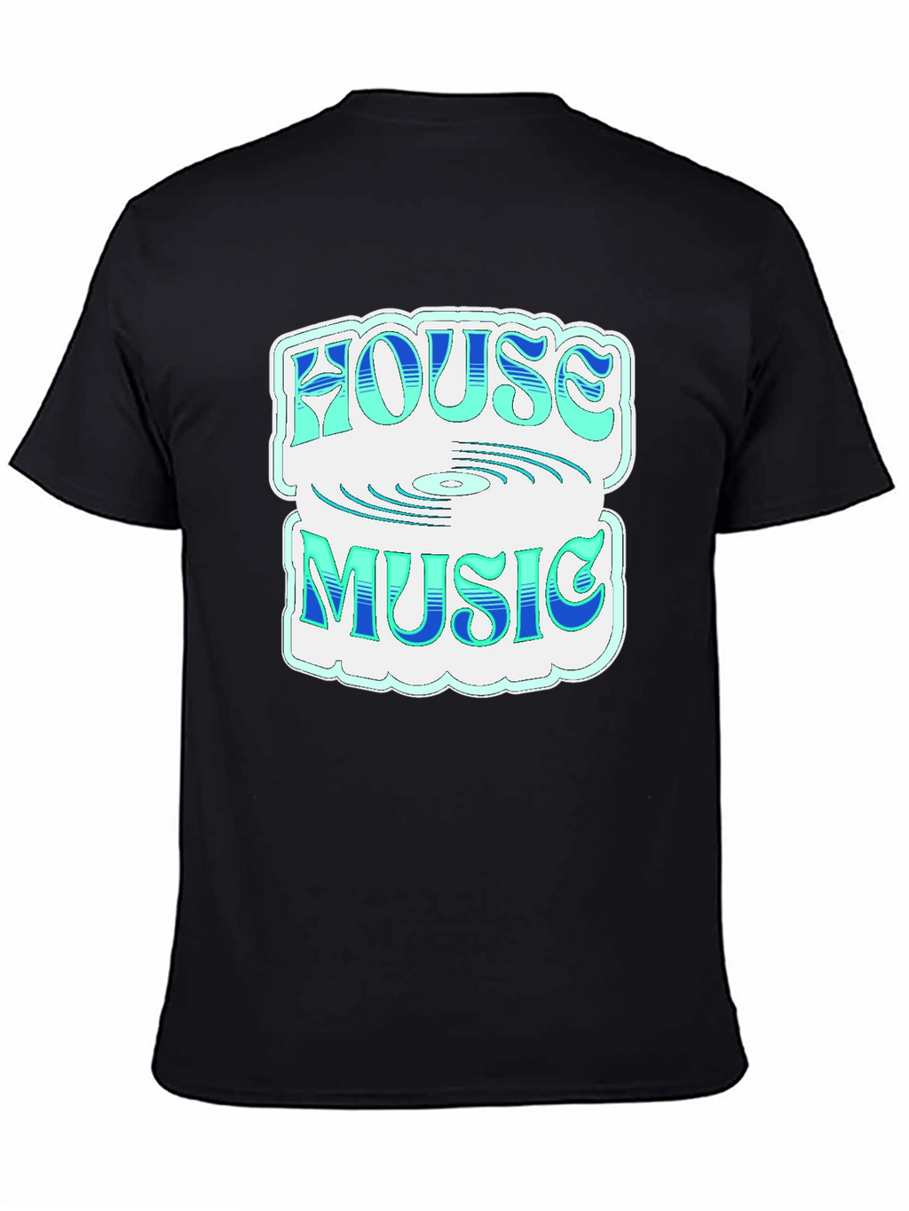 House Music Graphic Tee - Stylish Black T-Shirt