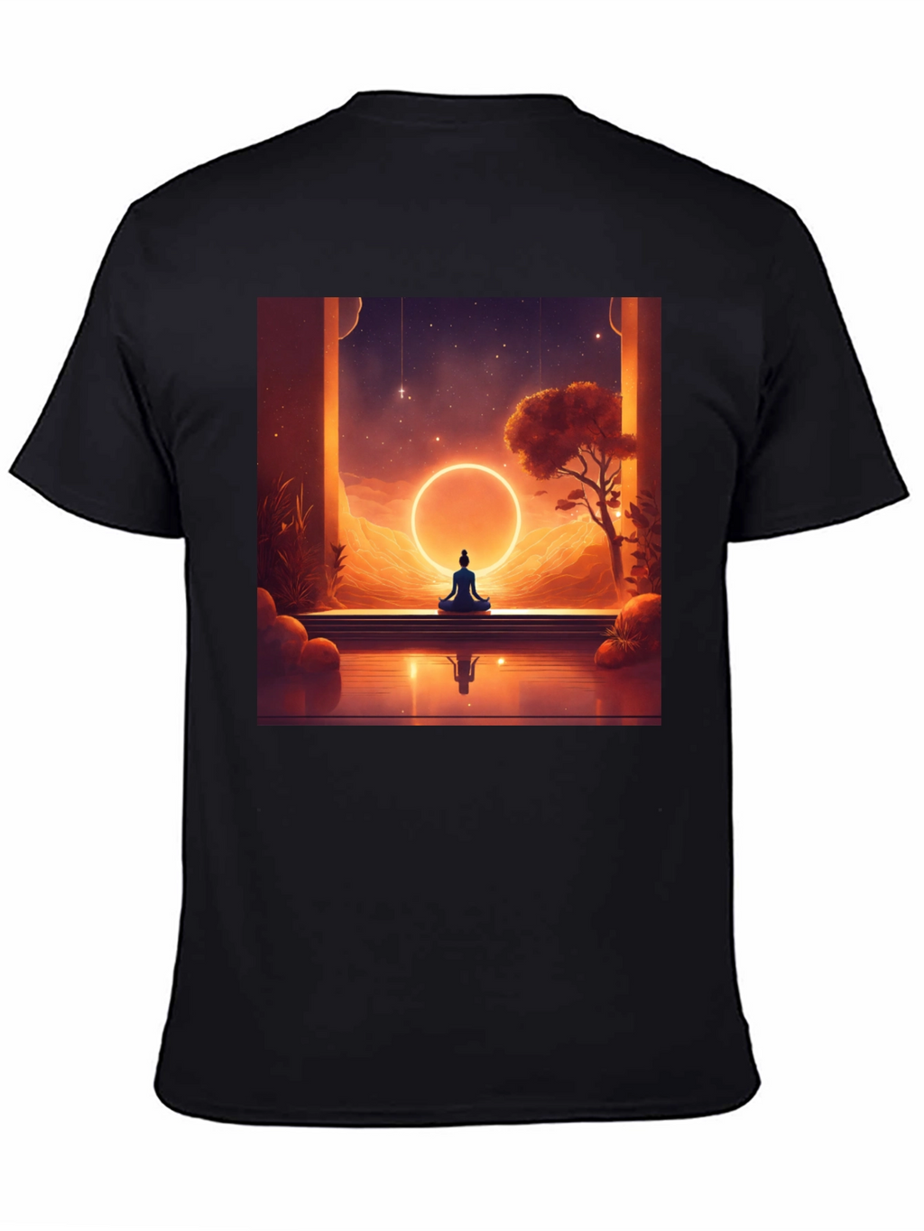 Meditative Vibes T-Shirt - Unisex Black Tee