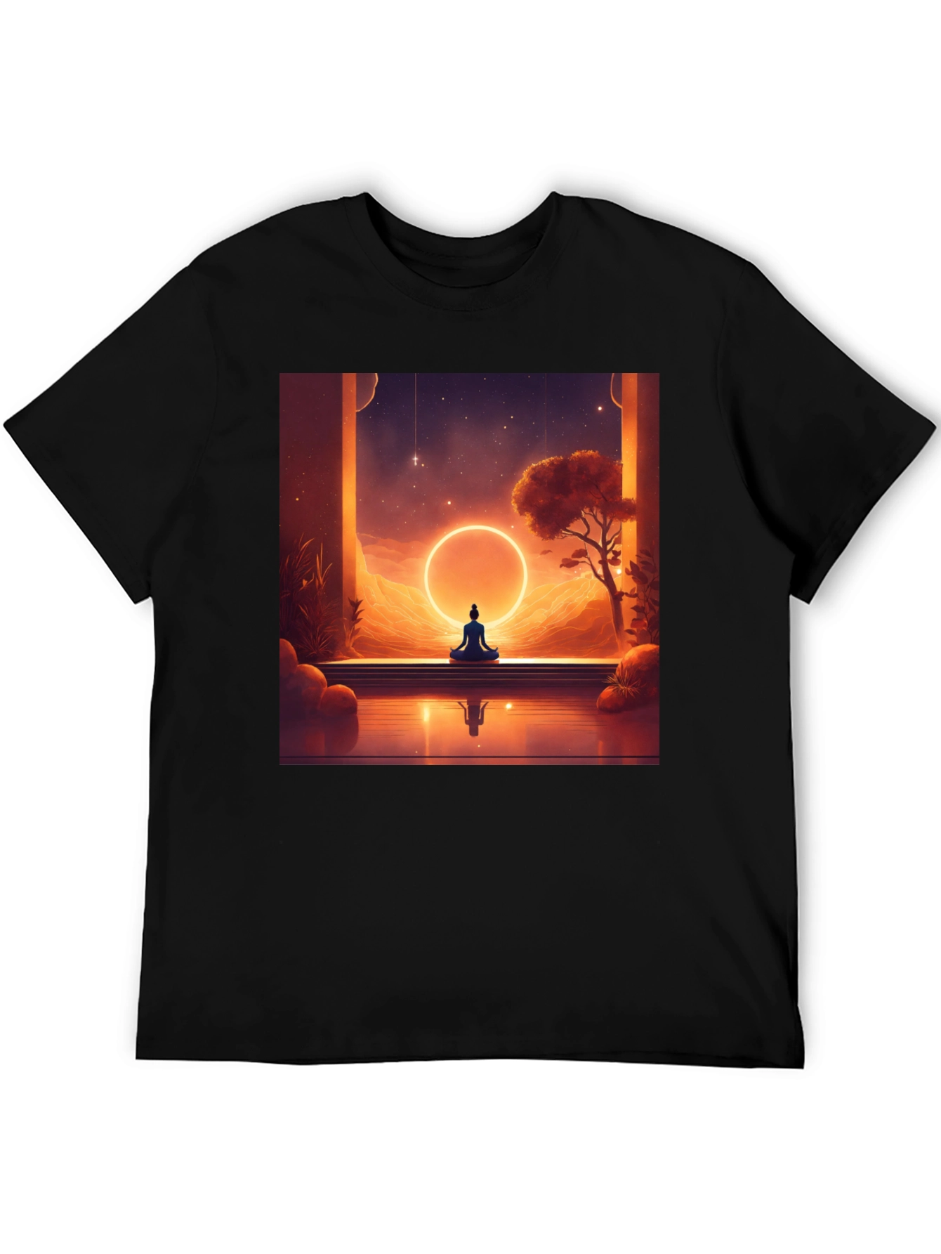Meditative Vibes T-Shirt - Unisex Black Tee