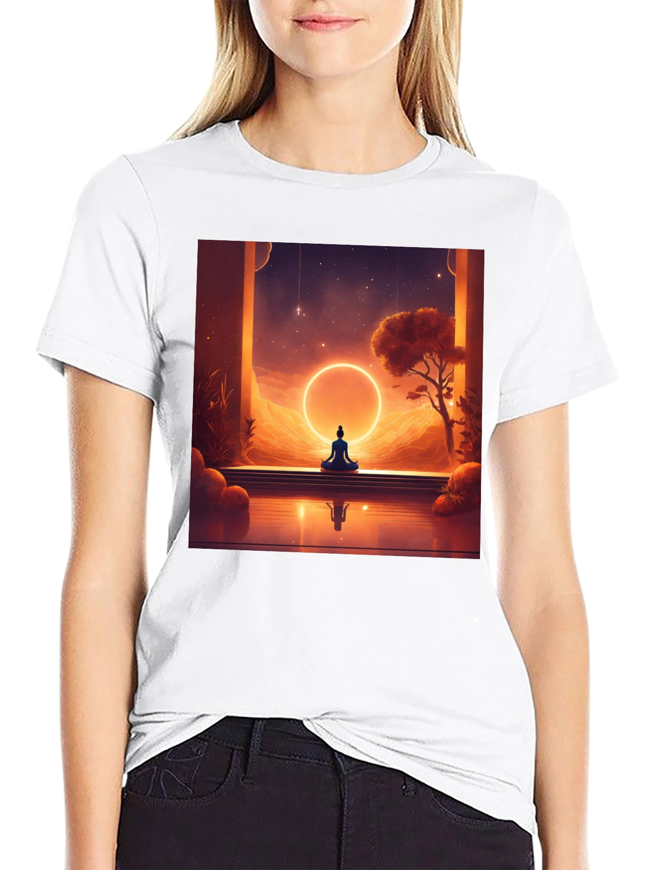 Meditative Vibes T-Shirt - Unisex Black Tee