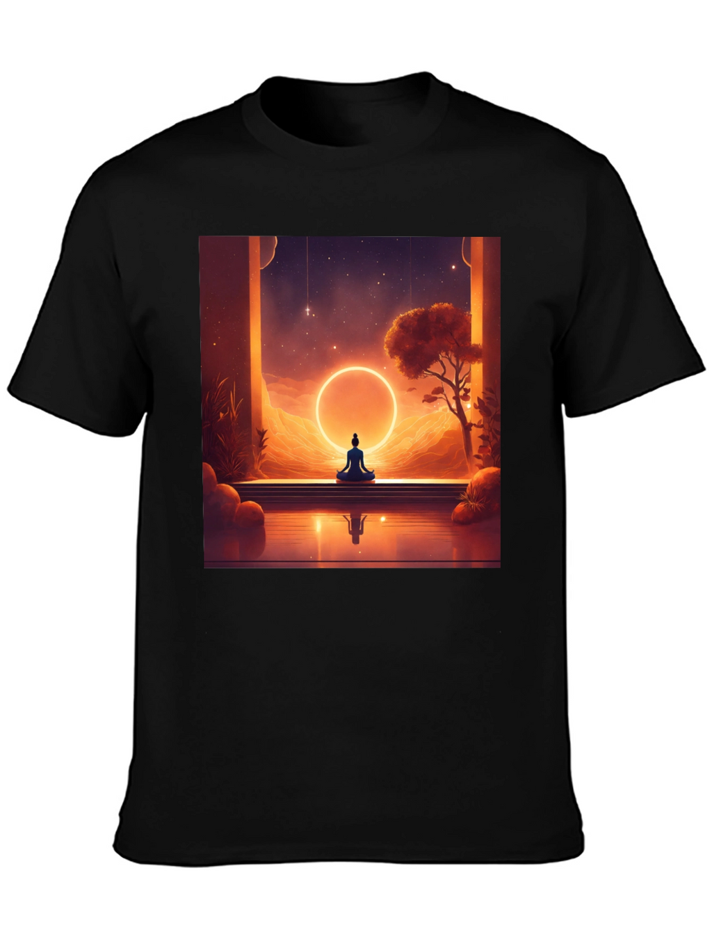 Meditative Vibes T-Shirt - Unisex Black Tee