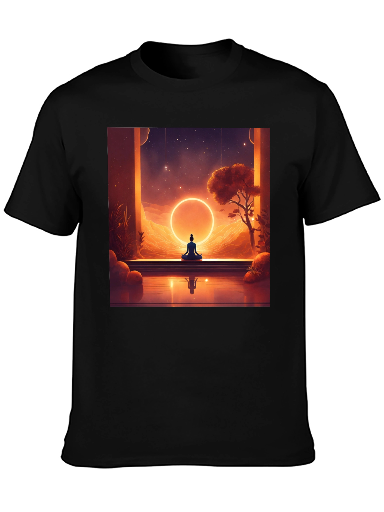 Meditative Vibes T-Shirt - Unisex Black Tee