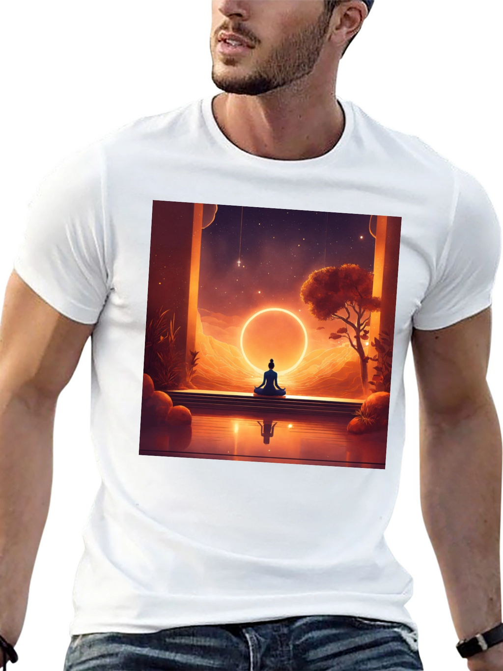 Meditative Vibes T-Shirt - Unisex Black Tee