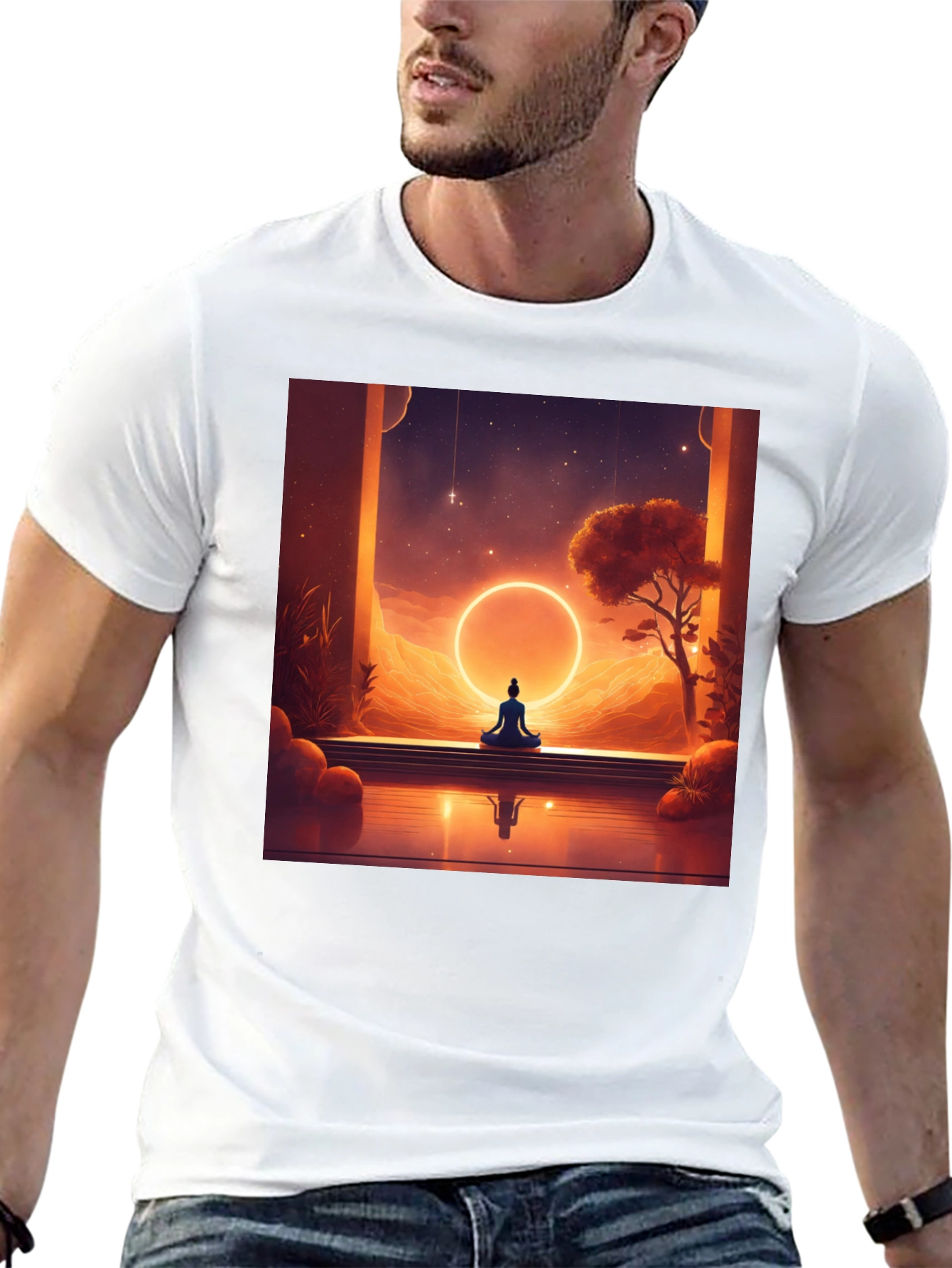 Meditative Vibes T-Shirt - Unisex Black Tee