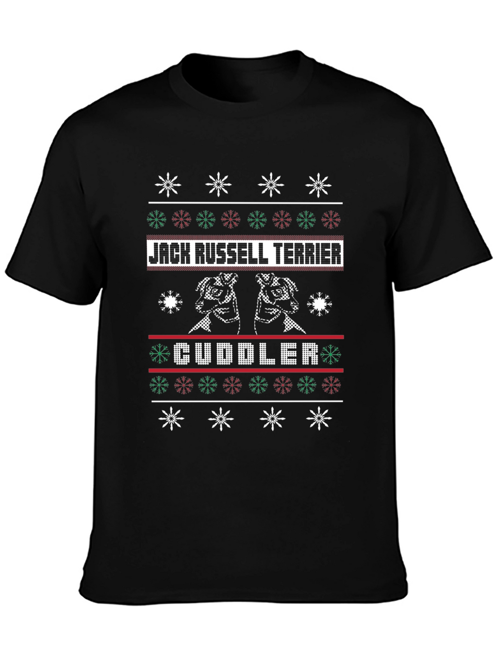 Jack Russell Terrier Cuddler Ugly Christmas Sweater T-Shirt