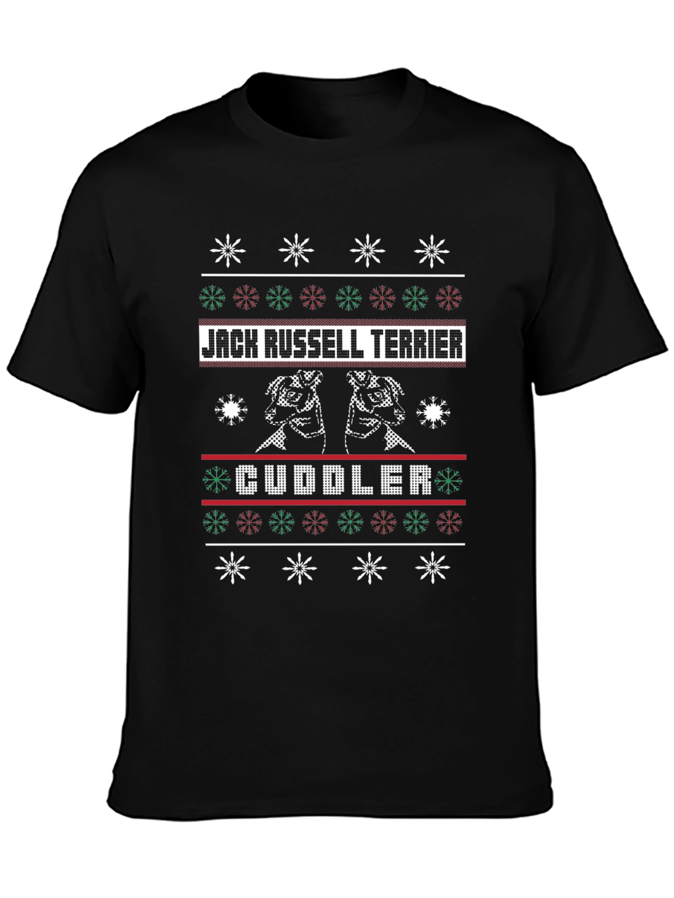 Jack Russell Terrier Cuddler Ugly Christmas Sweater T-Shirt