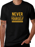 Motivational Black T-Shirt: Never Underestimate Yourself