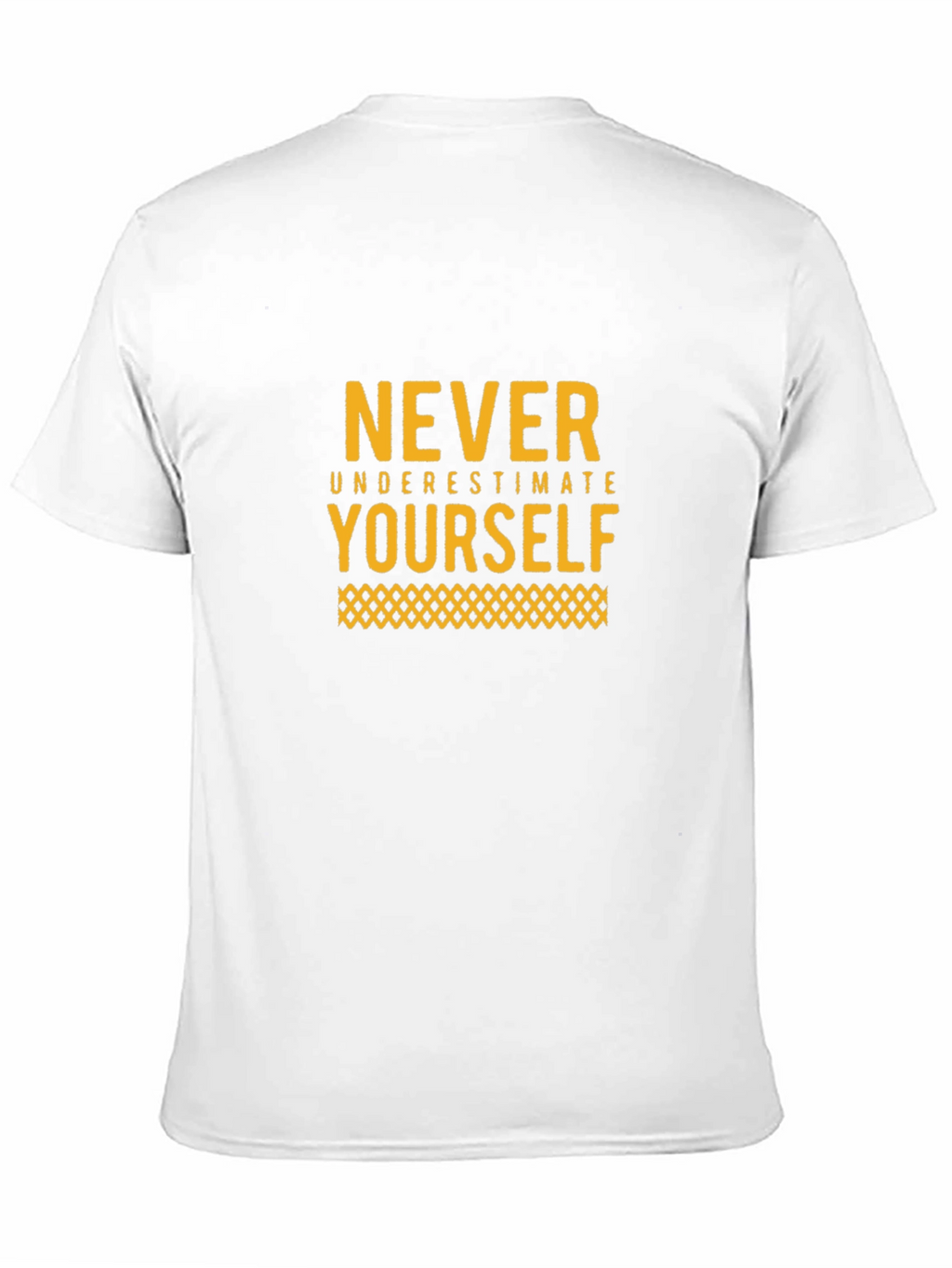 Motivational Black T-Shirt: Never Underestimate Yourself