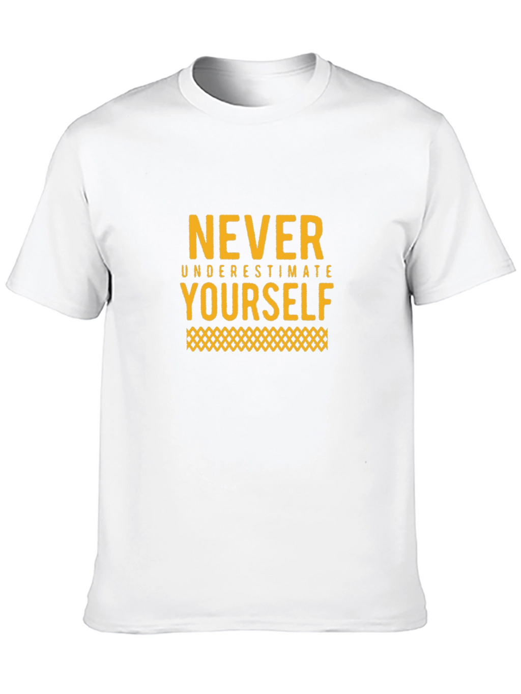 Motivational Black T-Shirt: Never Underestimate Yourself