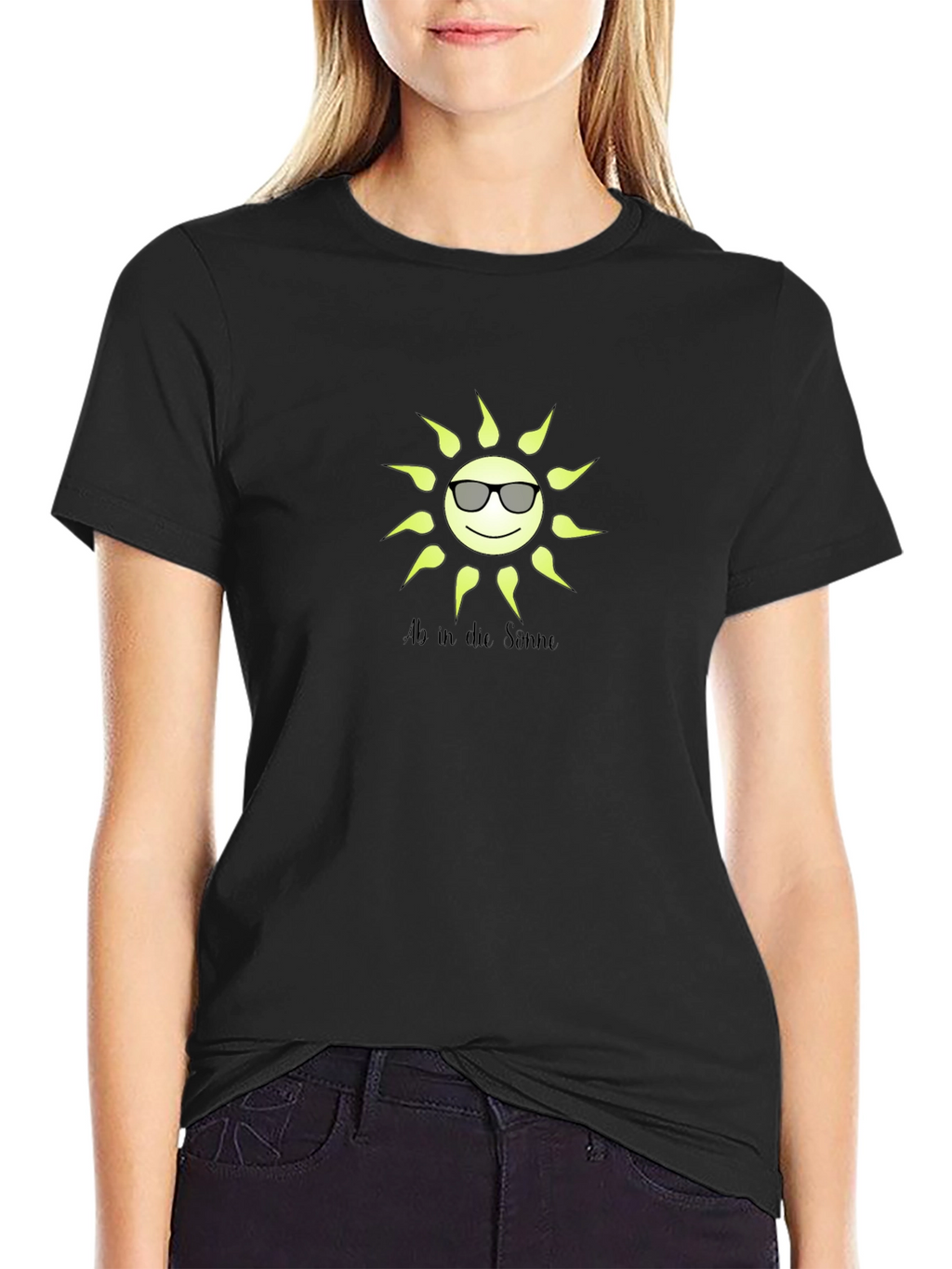 Sunny Vibes Black T-Shirt with Graphic