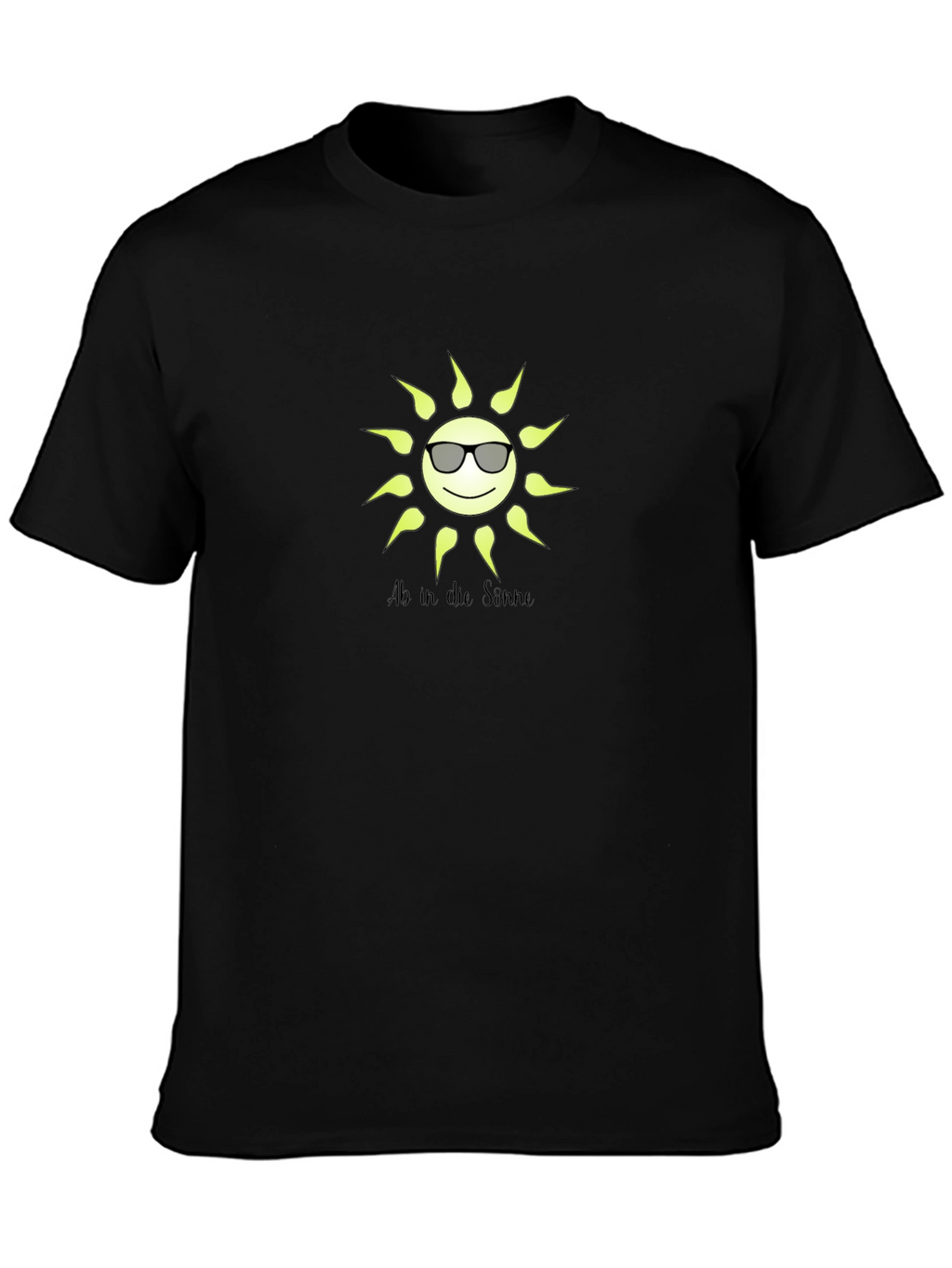 Sunny Vibes Black T-Shirt with Graphic