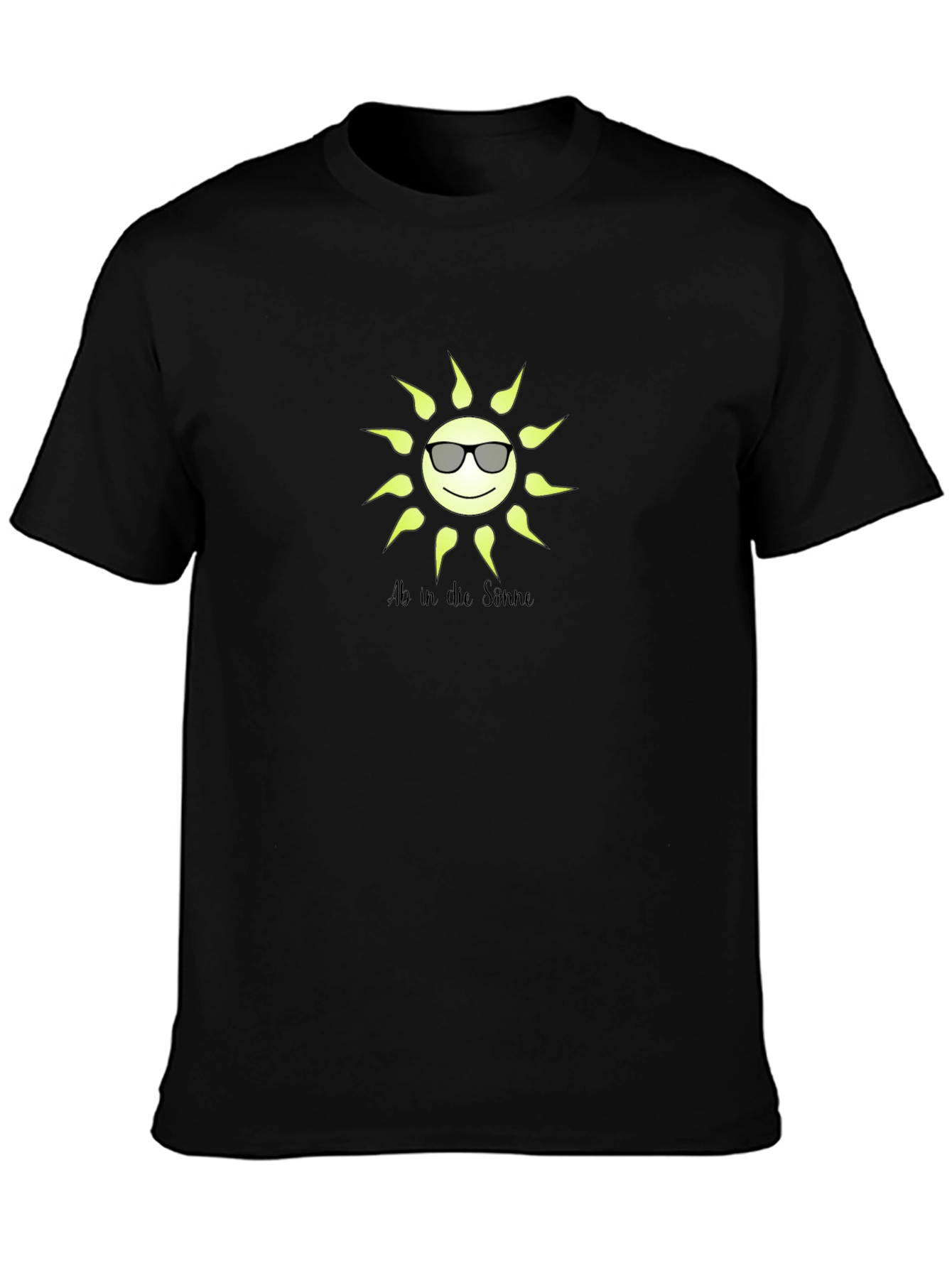 Sunny Vibes Black T-Shirt with Graphic