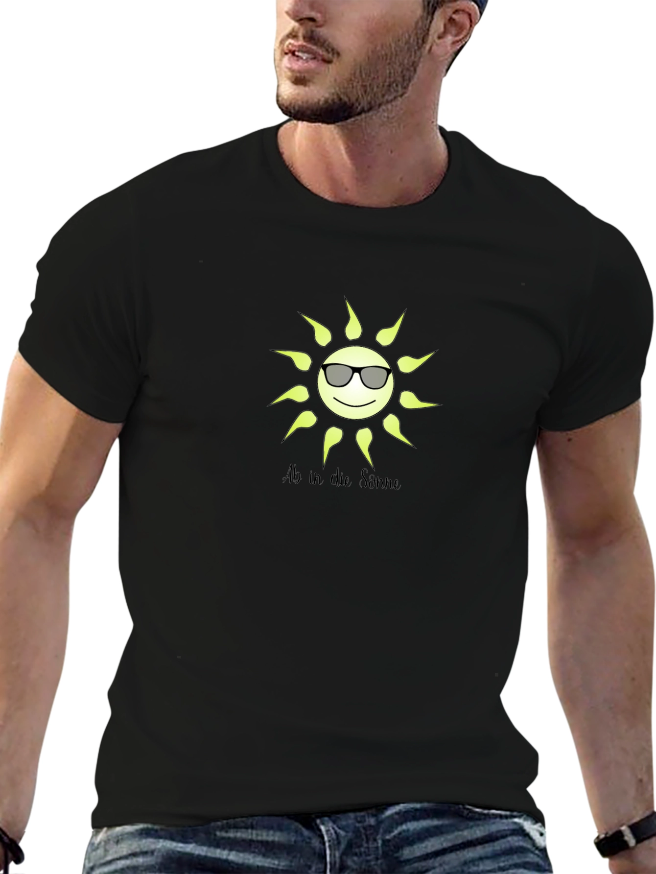 Sunny Vibes Black T-Shirt with Graphic
