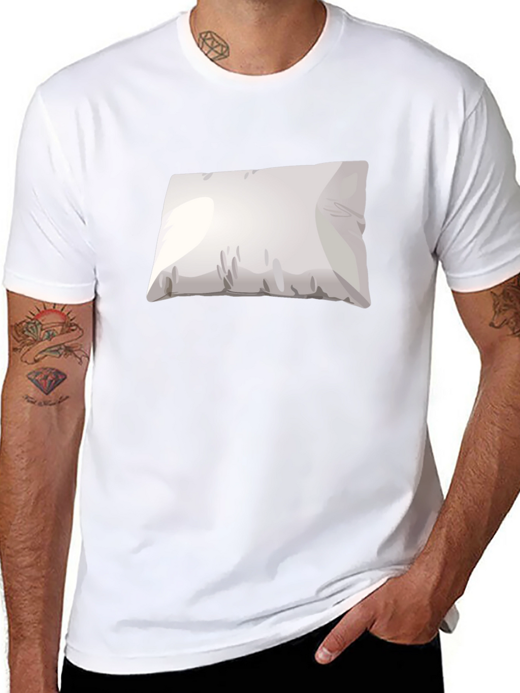 Pillow Graphic Black T-Shirt - Comfortable Sleepwear Tee