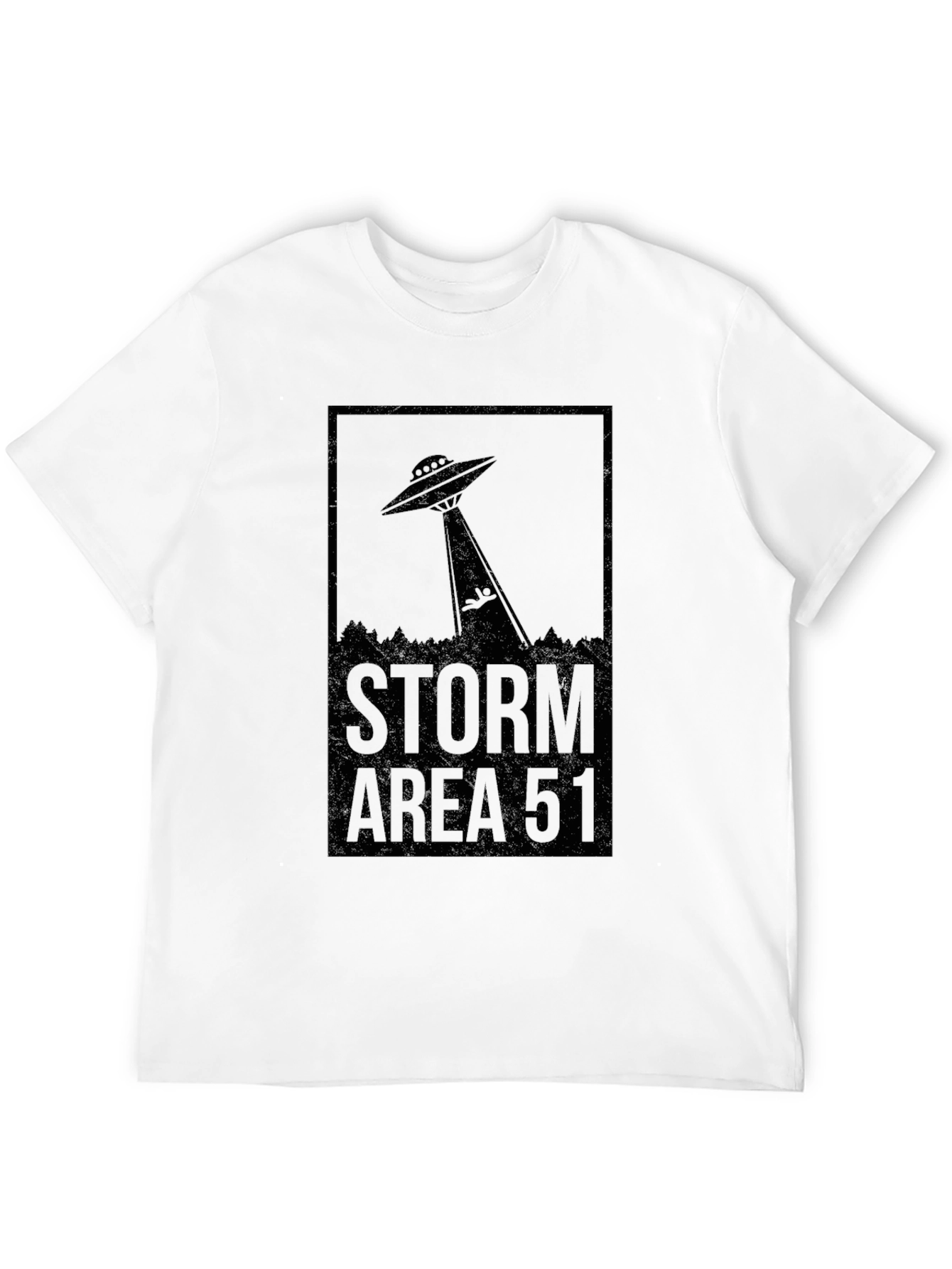 Storm Area 51 UFO Graphic Tee - Black