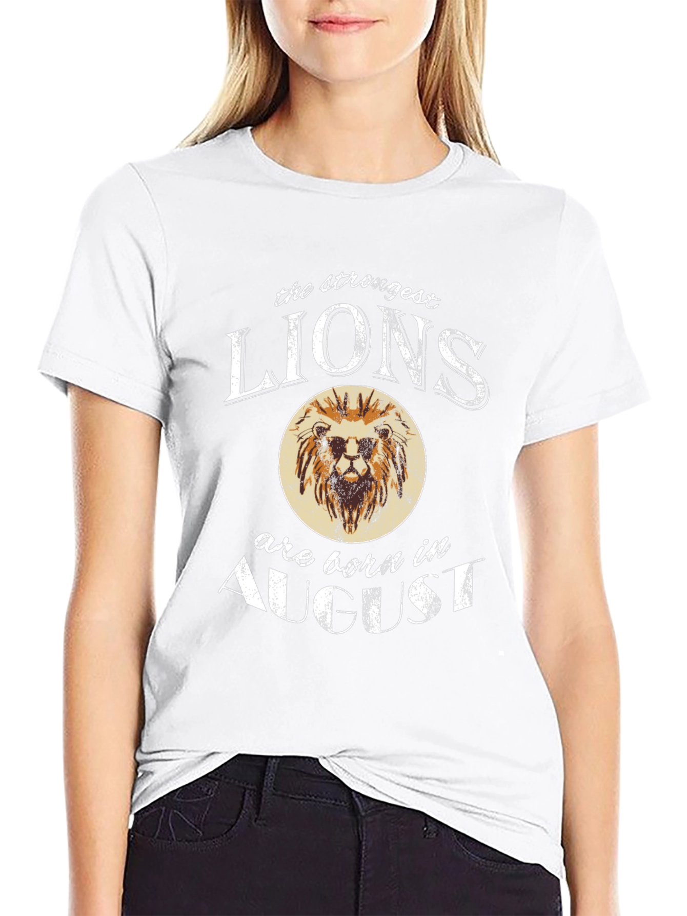 Strongest Lions Born in August T-Shirt