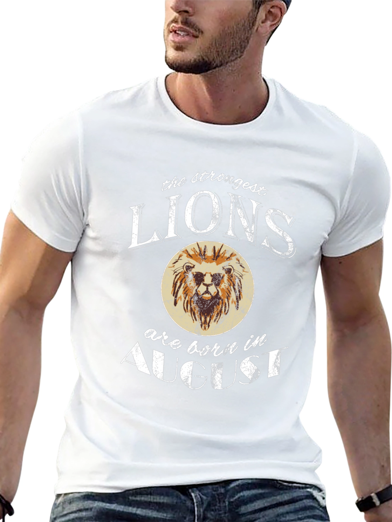 Strongest Lions Born in August T-Shirt