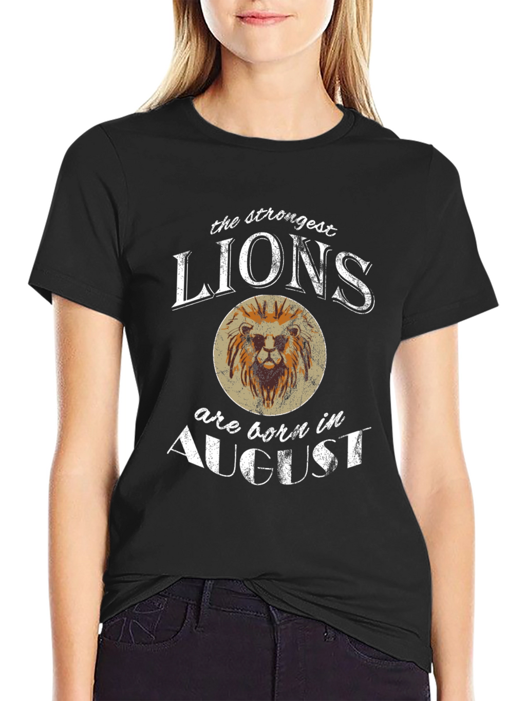 Strongest Lions Born in August T-Shirt
